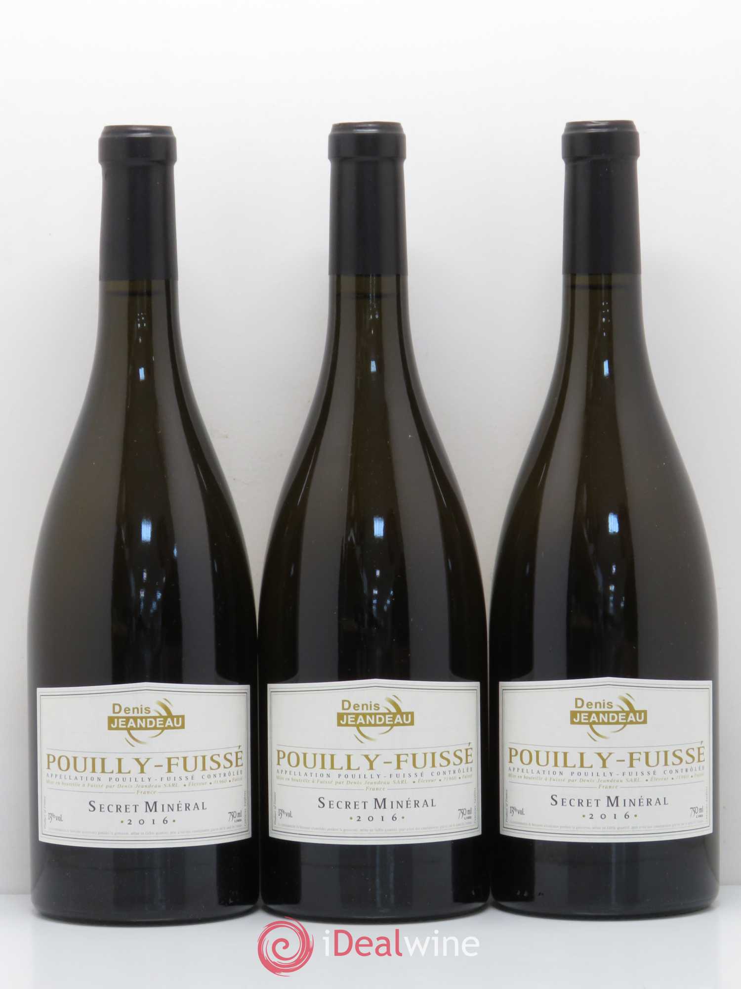 Pouilly-Fuissé Secret Minéral Jeandeau 2016 - Posten von 6 Flaschen - 2