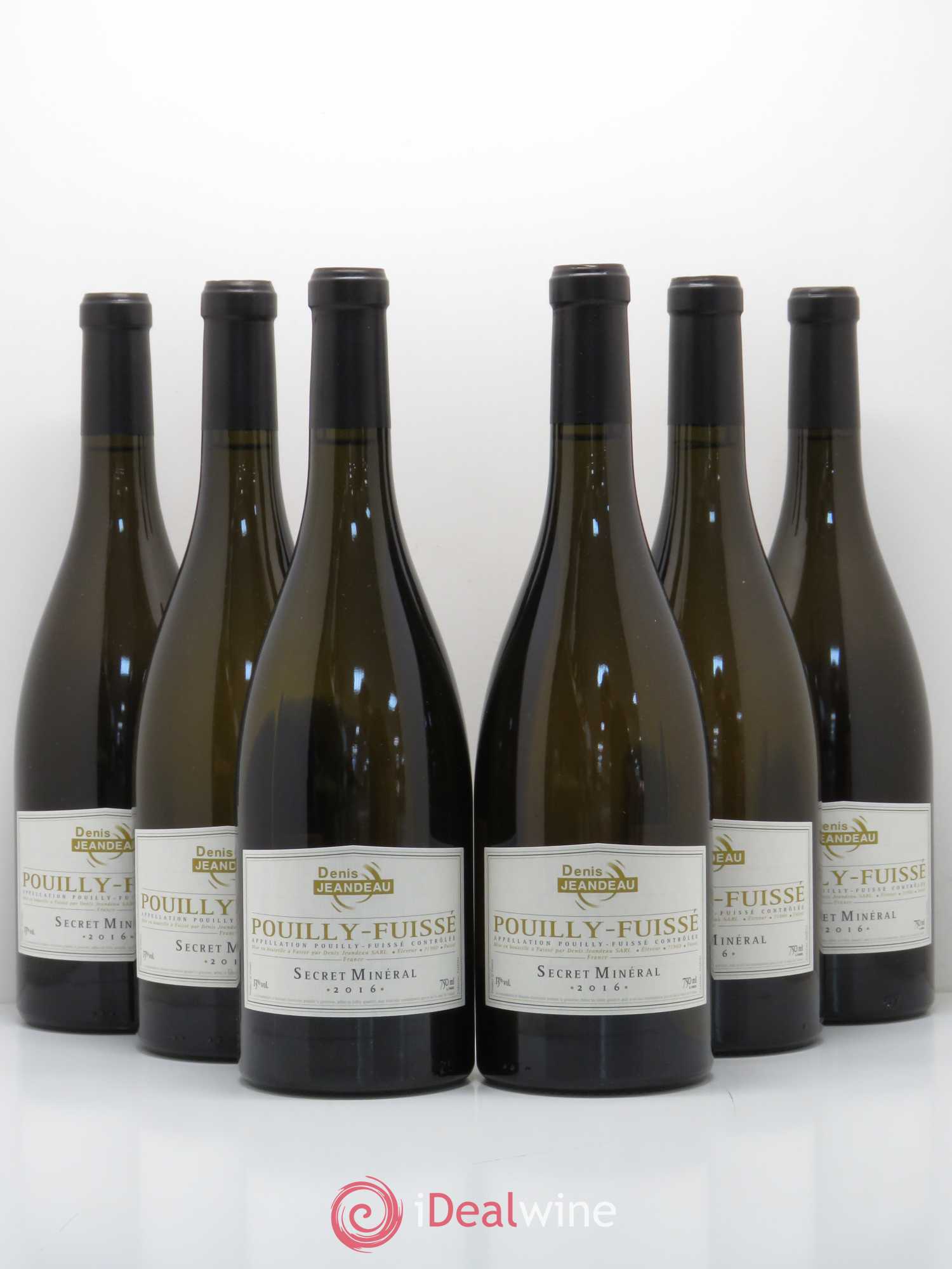 Pouilly-Fuissé Secret Minéral Jeandeau 2016 - Posten von 6 Flaschen - 0