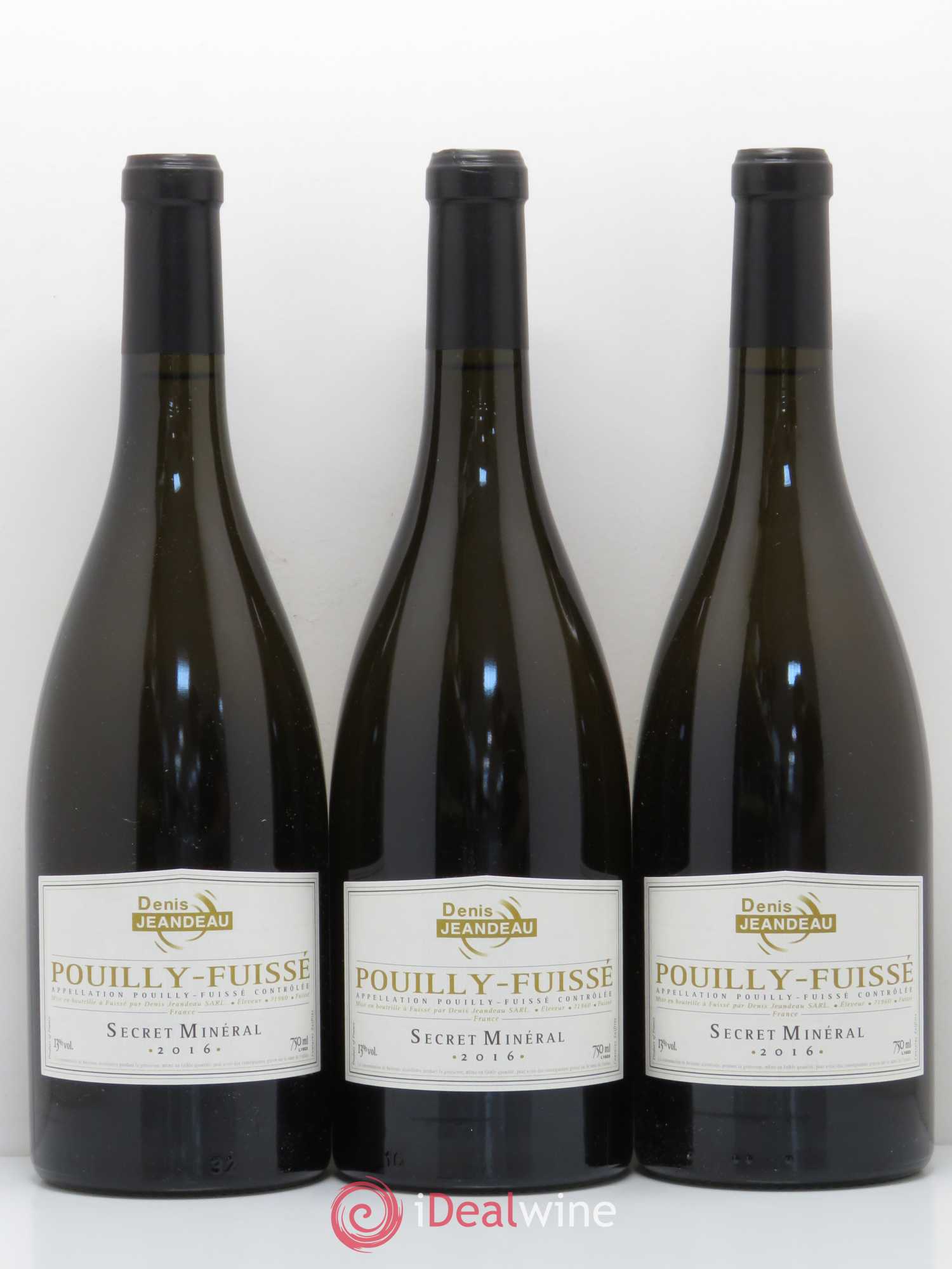 Pouilly-Fuissé Secret Minéral Jeandeau 2016 - Posten von 6 Flaschen - 2