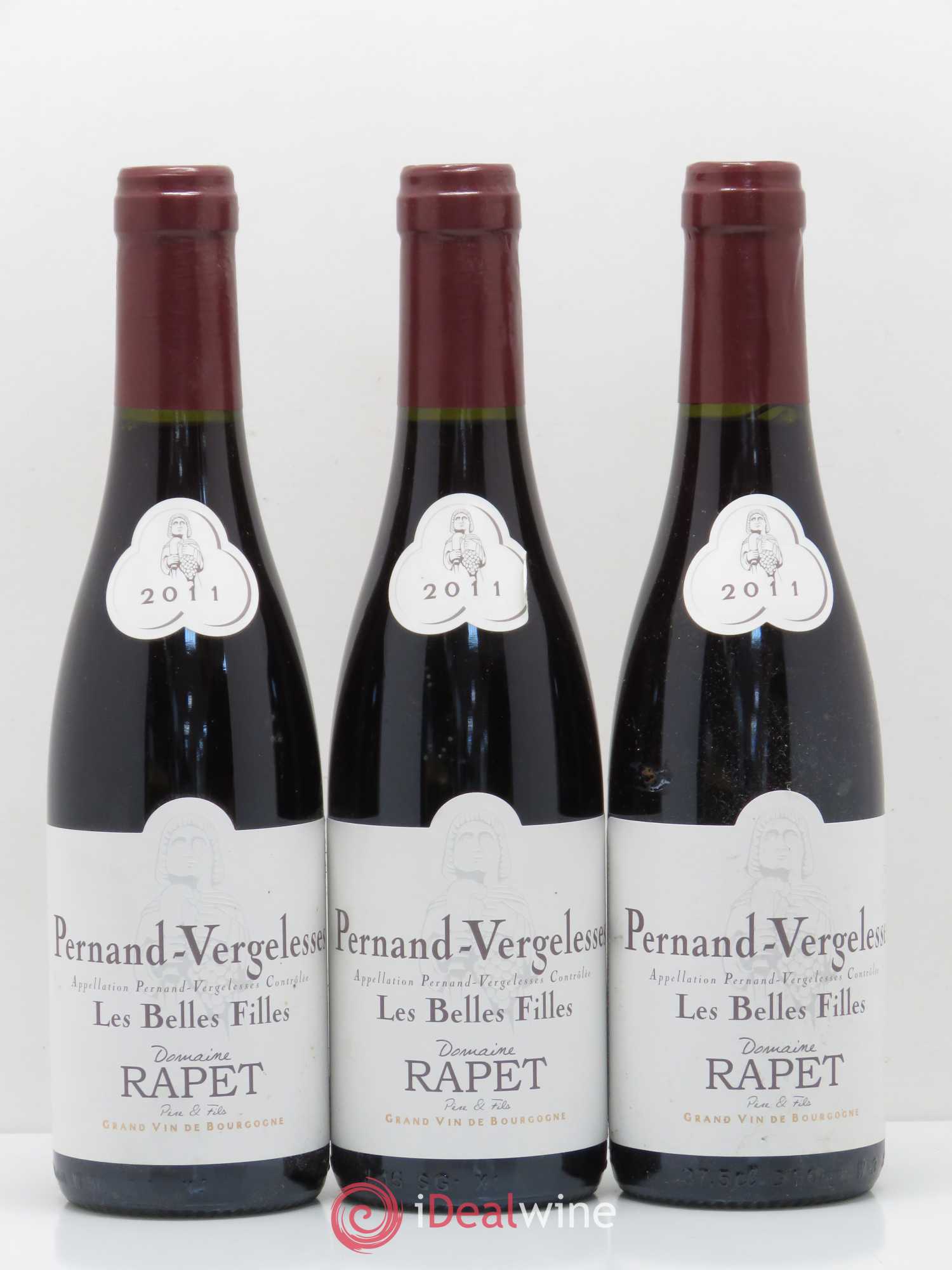 Pernand-Vergelesses Les belles filles Domaine Rapet (sans prix de réserve) 2011 - Posten von 12 Demi-Flaschen - 3