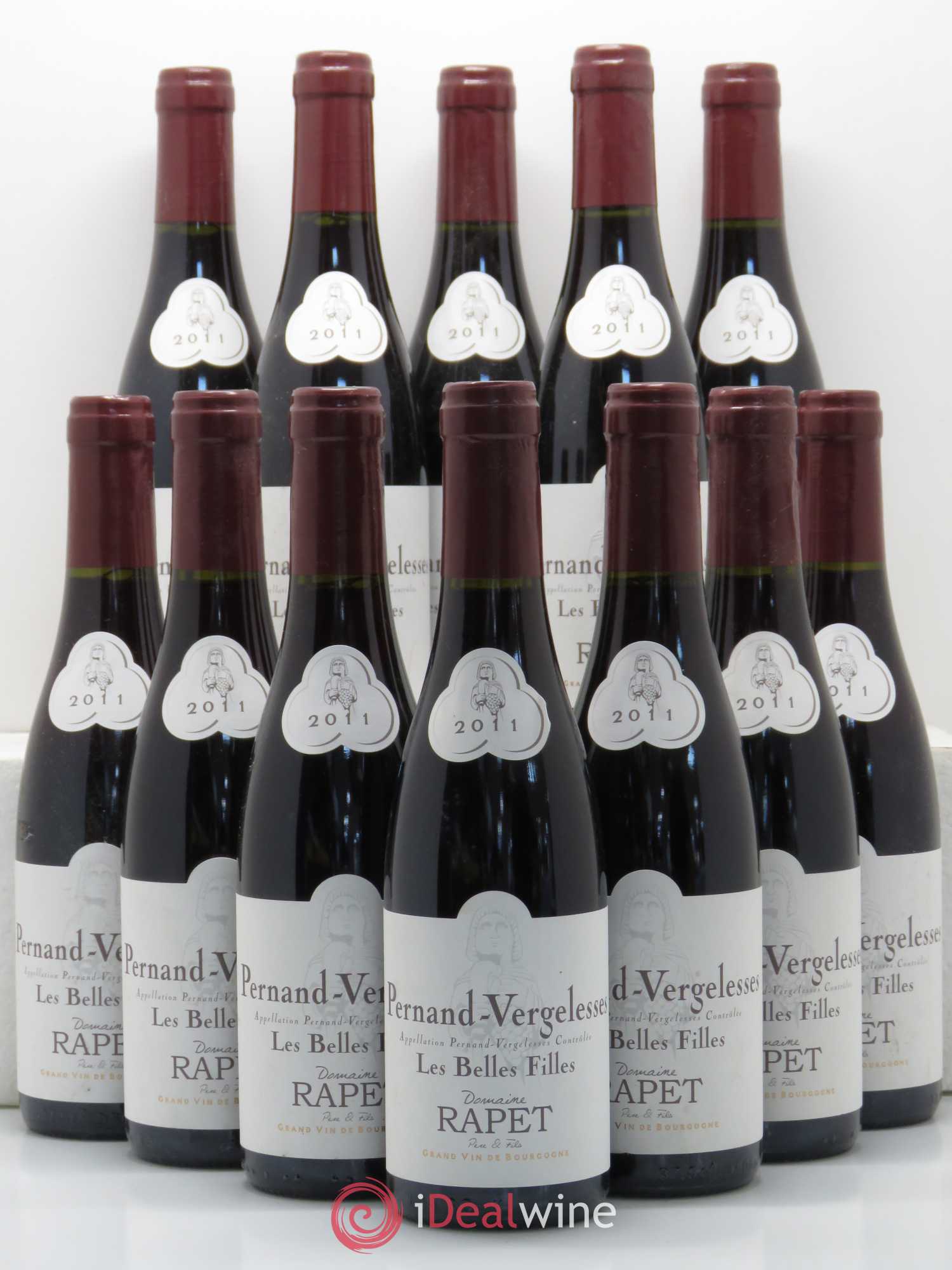 Pernand-Vergelesses Les belles filles Domaine Rapet (sans prix de réserve) 2011 - Posten von 12 Demi-Flaschen - 0