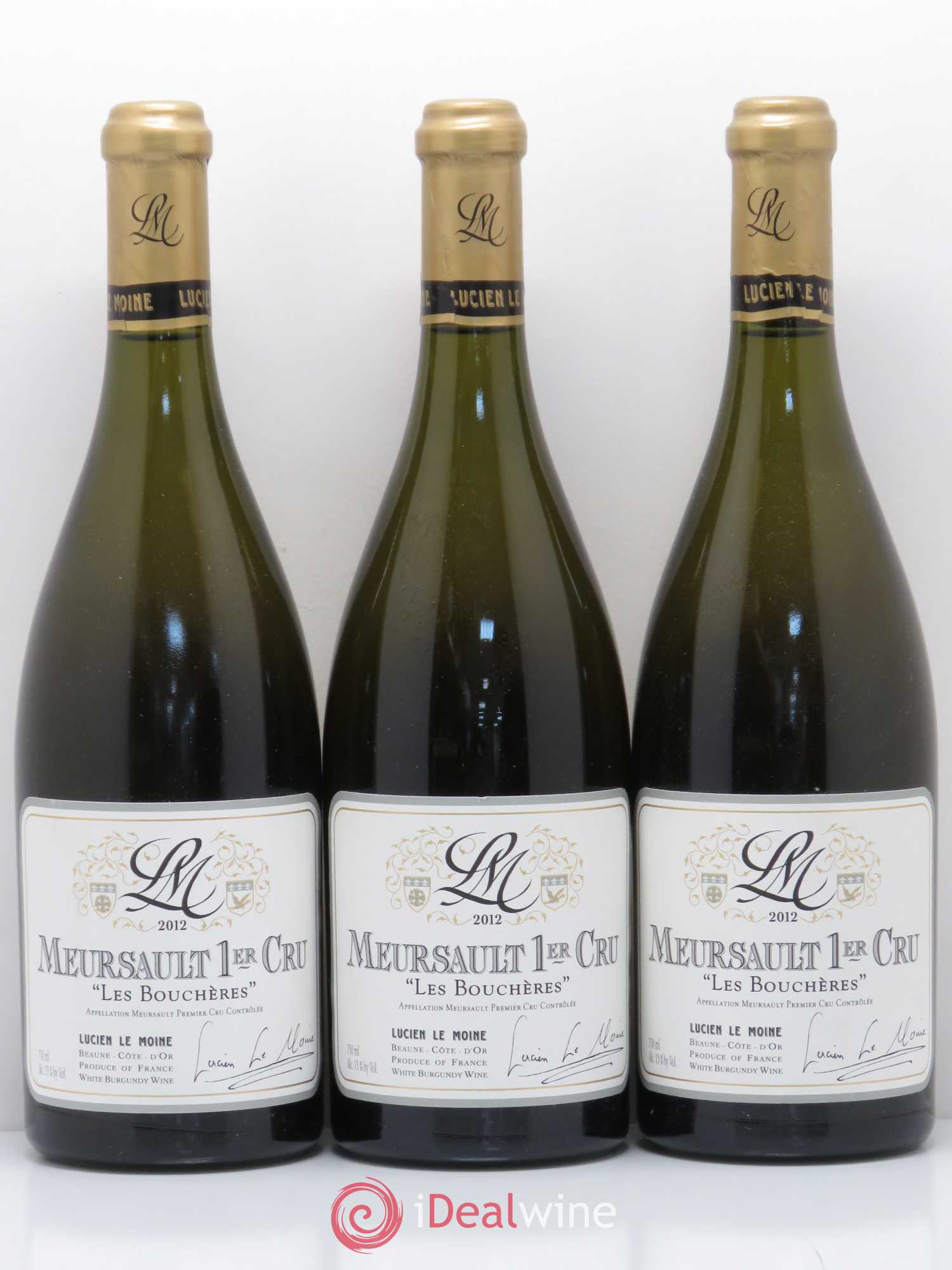 Meursault 1er Cru Bouchères Lucien Le Moine 2012 - Posten von 3 Flaschen - 0