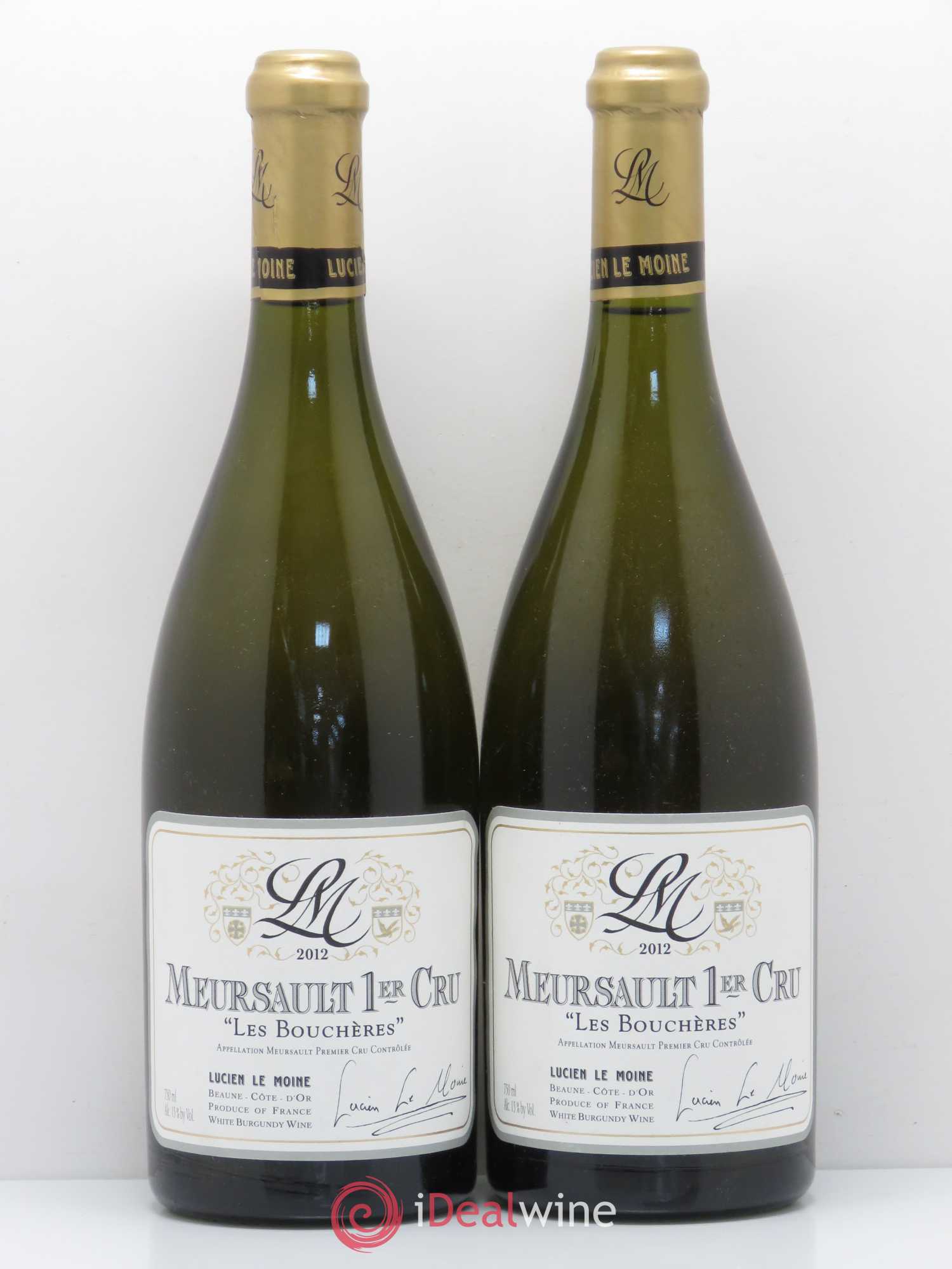 Meursault 1er Cru Bouchères Lucien Le Moine 2012 - Posten von 2 Flaschen - 0