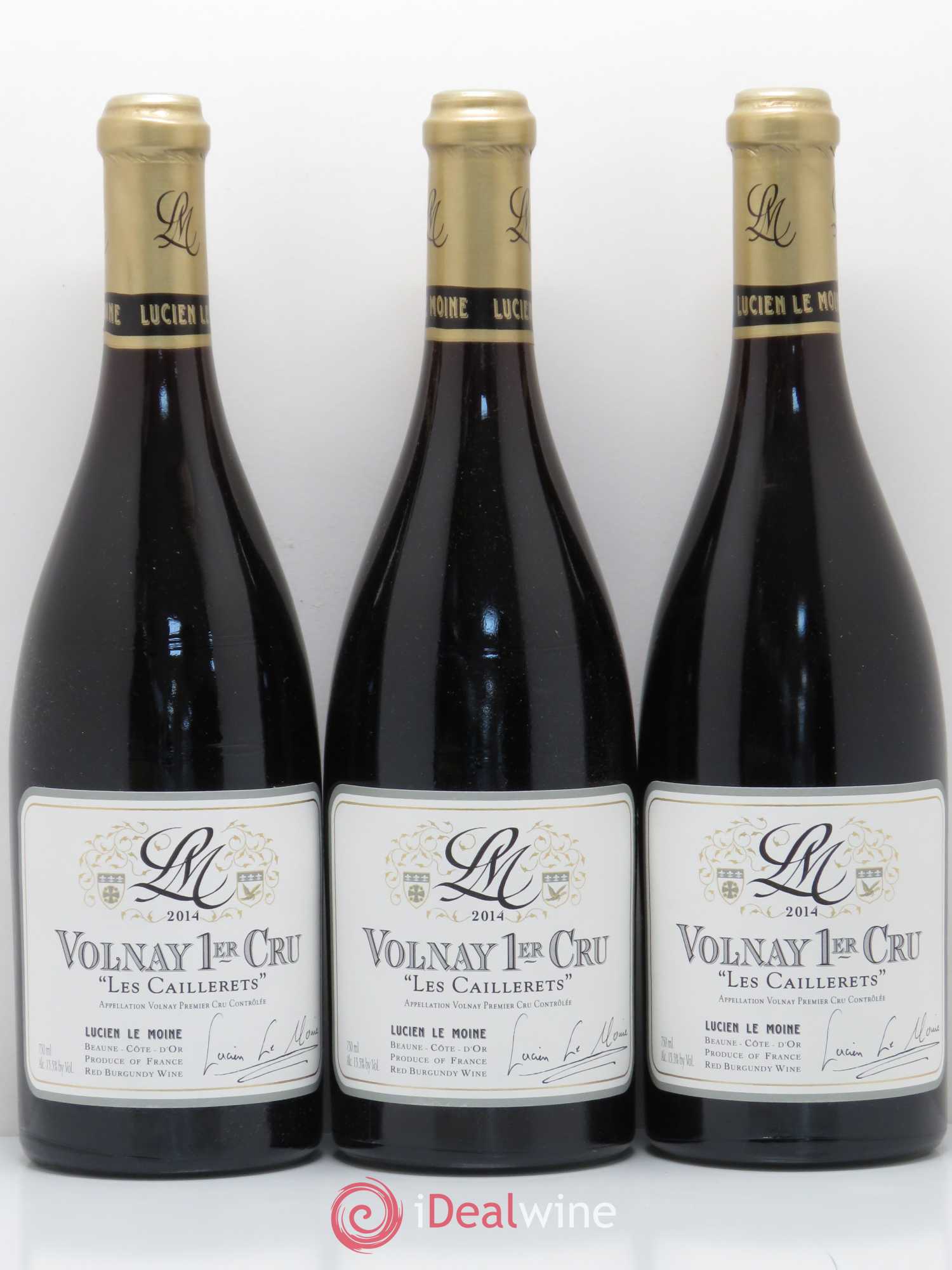 Volnay 1er Cru Les Caillerets Lucien Le Moine 2014 - Lot de 3 bouteilles - 0