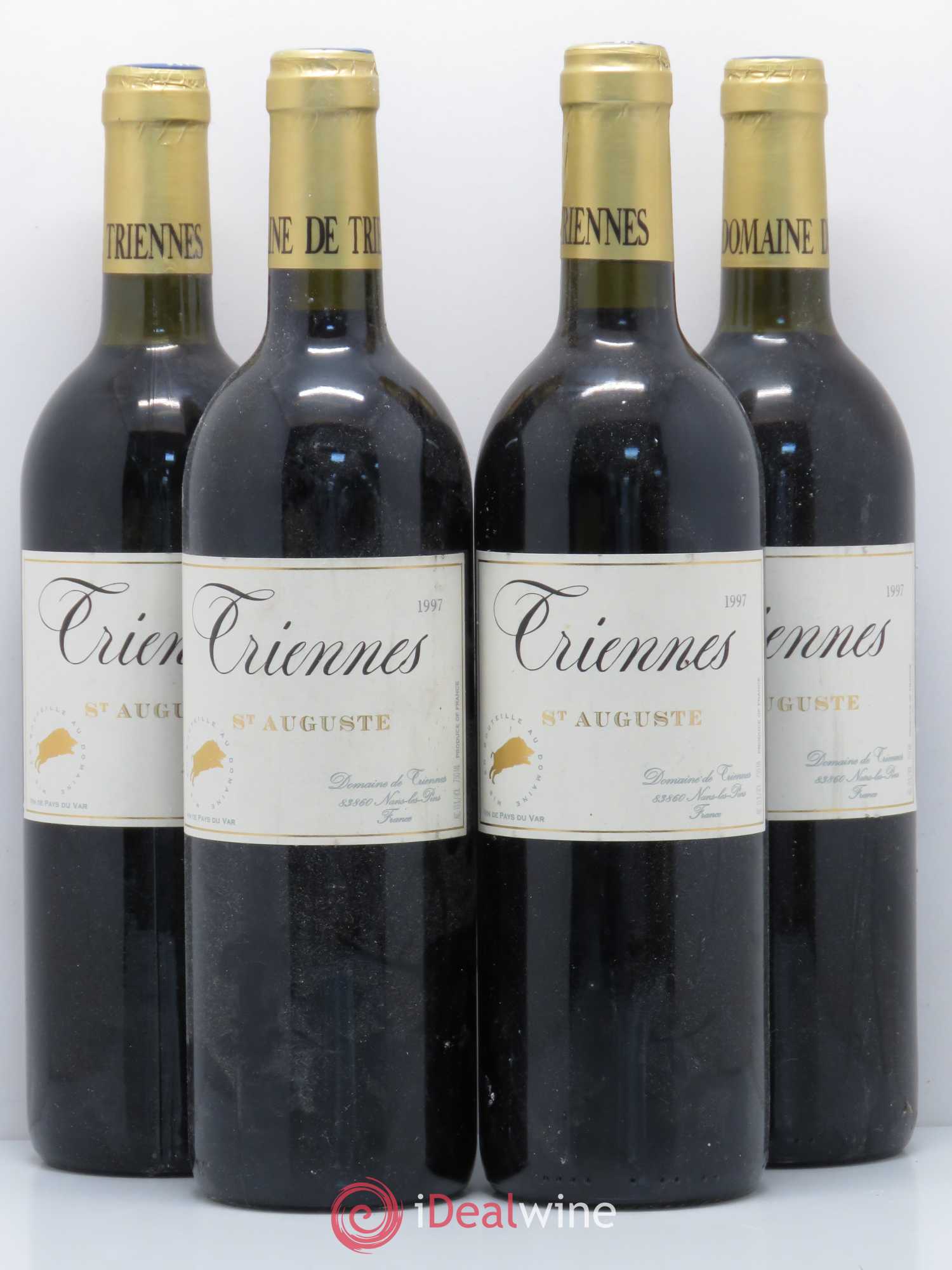 Var St Auguste Triennes (Domaine) 1997 - Lot de 4 bouteilles - 0