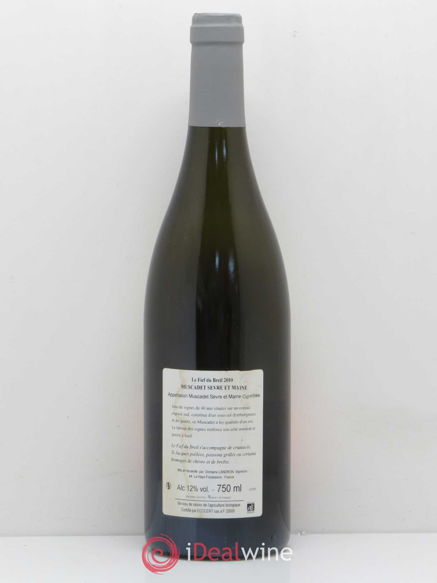 Muscadet-Sèvre-et-Maine Le Fief du Breil Jo Landron 2010 - Lot de 1 bouteille - 1