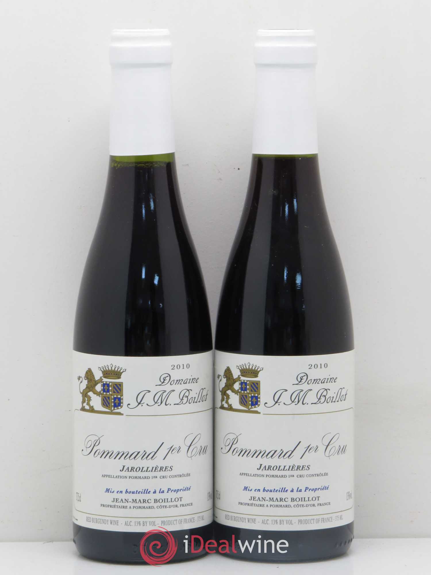 Pommard 1er Cru Jarrolières Jean Marc Boillot 2010 - Posten von 2 Demi-Flaschen - 0
