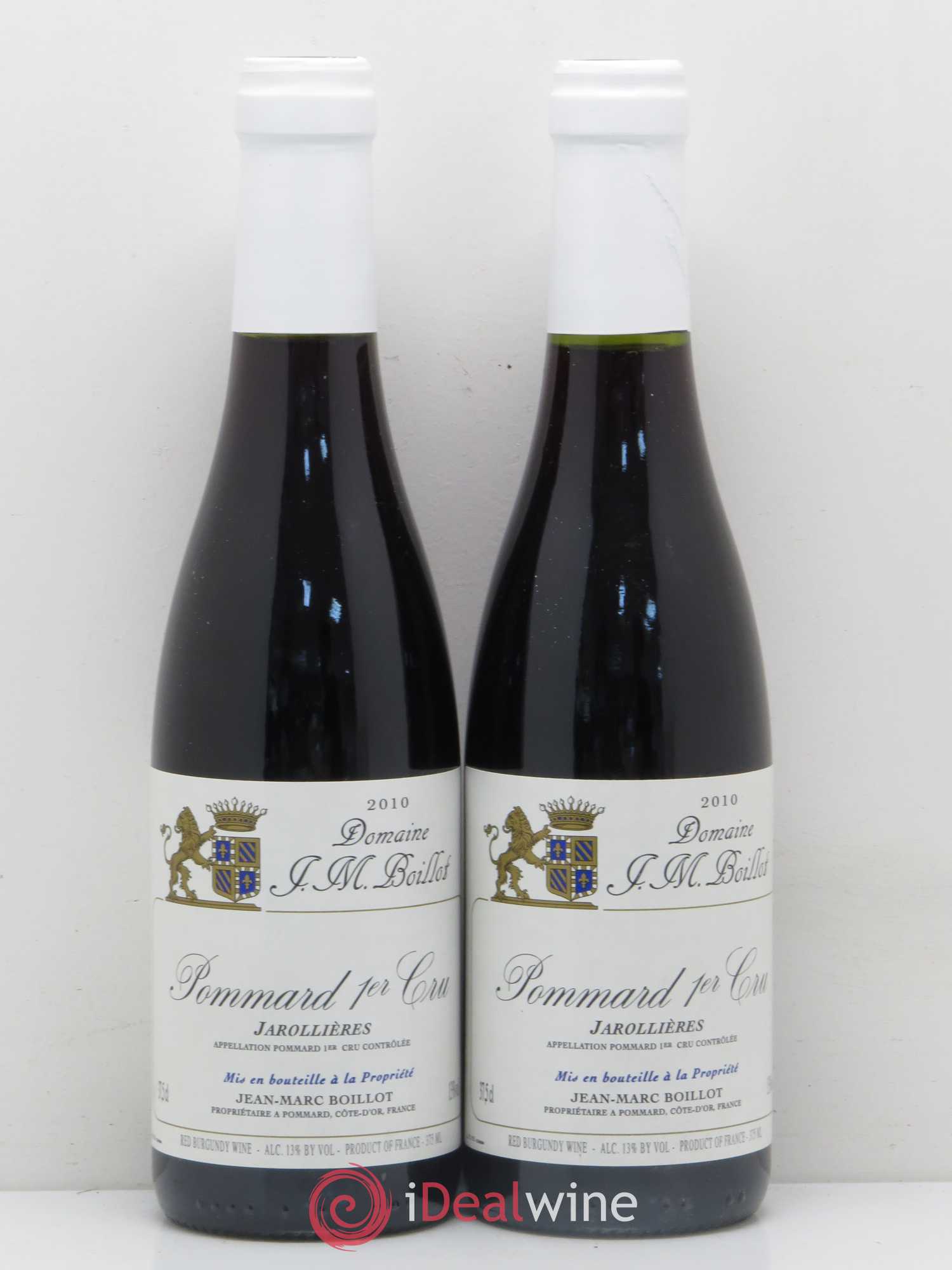 Pommard 1er Cru Jarrolières Jean Marc Boillot 2010 - Posten von 2 Demi-Flaschen - 0