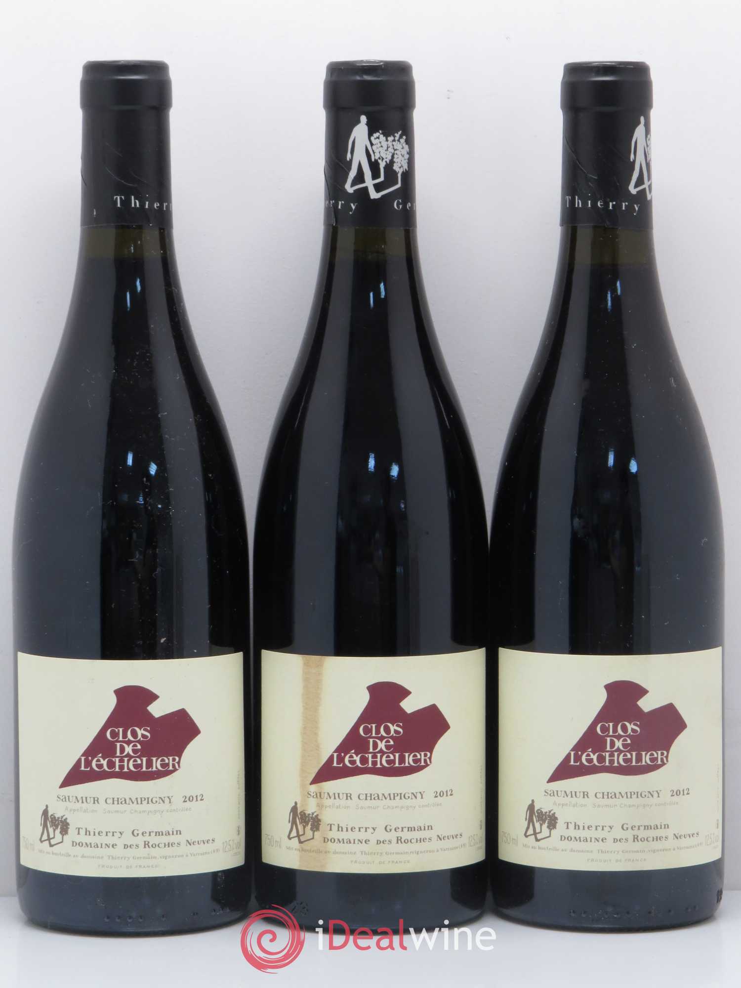 Saumur-Champigny Clos de l'Echelier Domaine des Roches Neuves - Thierry Germain 2012 - Lot de 3 bouteilles - 0
