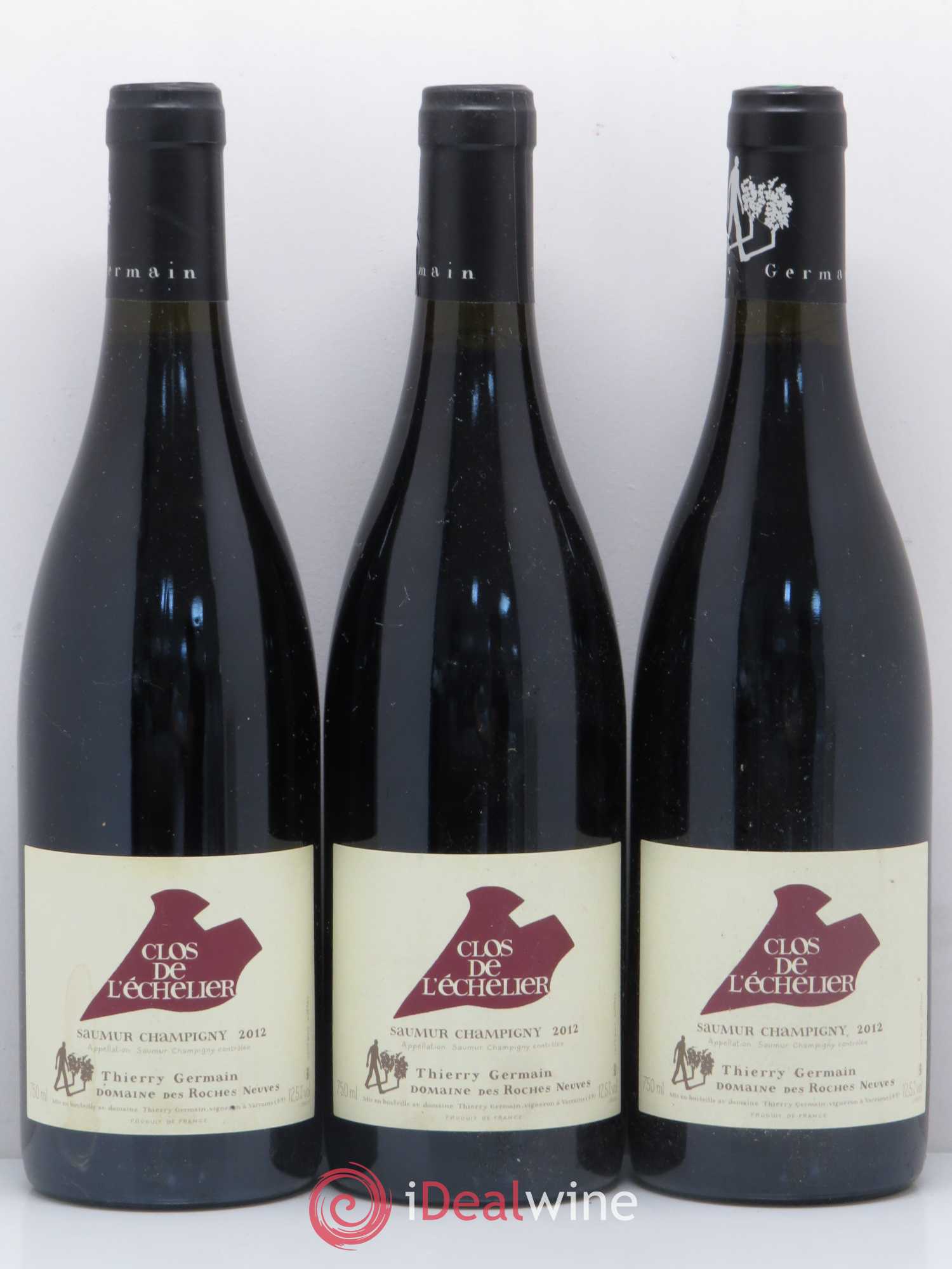 Saumur-Champigny Clos de l'Echelier Domaine des Roches Neuves - Thierry Germain 2012 - Lot de 3 bouteilles - 0