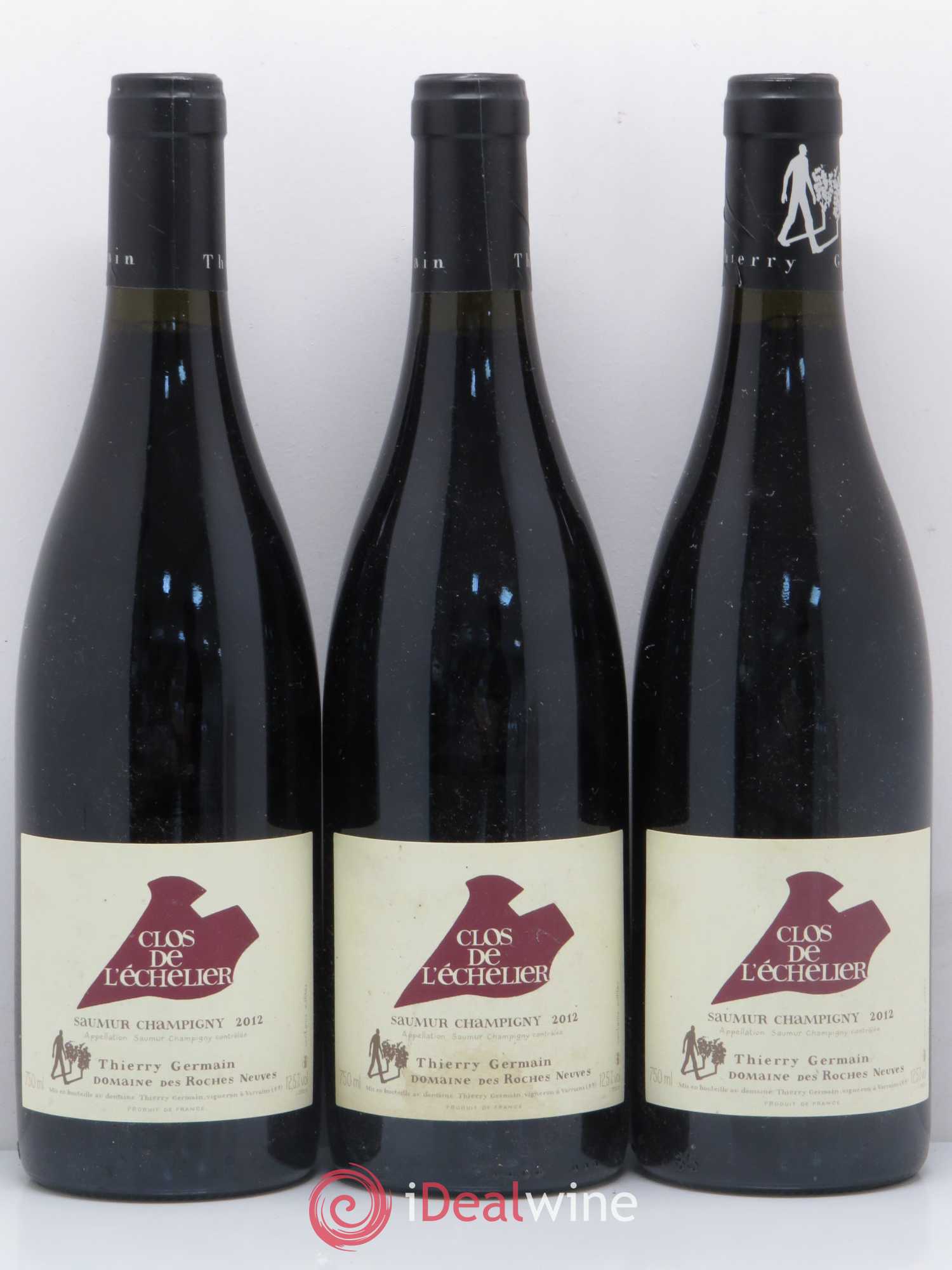 Saumur-Champigny Clos de l'Echelier Domaine des Roches Neuves - Thierry Germain 2012 - Lot de 3 bouteilles - 0