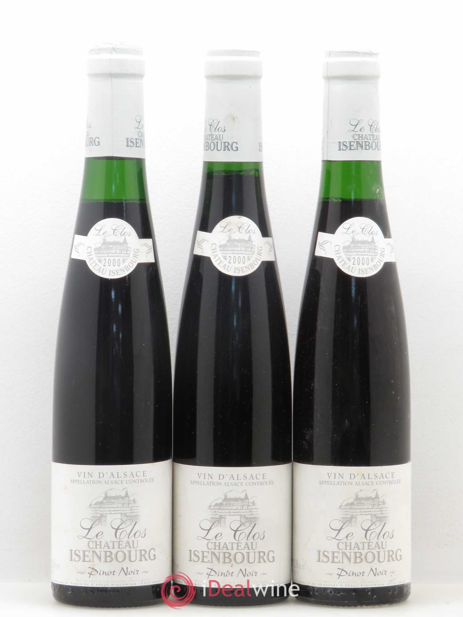 Alsace Pinot Noir Clos Château d'Isenbourg (sans prix de réserve) 2000 - Posten von 3 Demi-Flaschen - 0