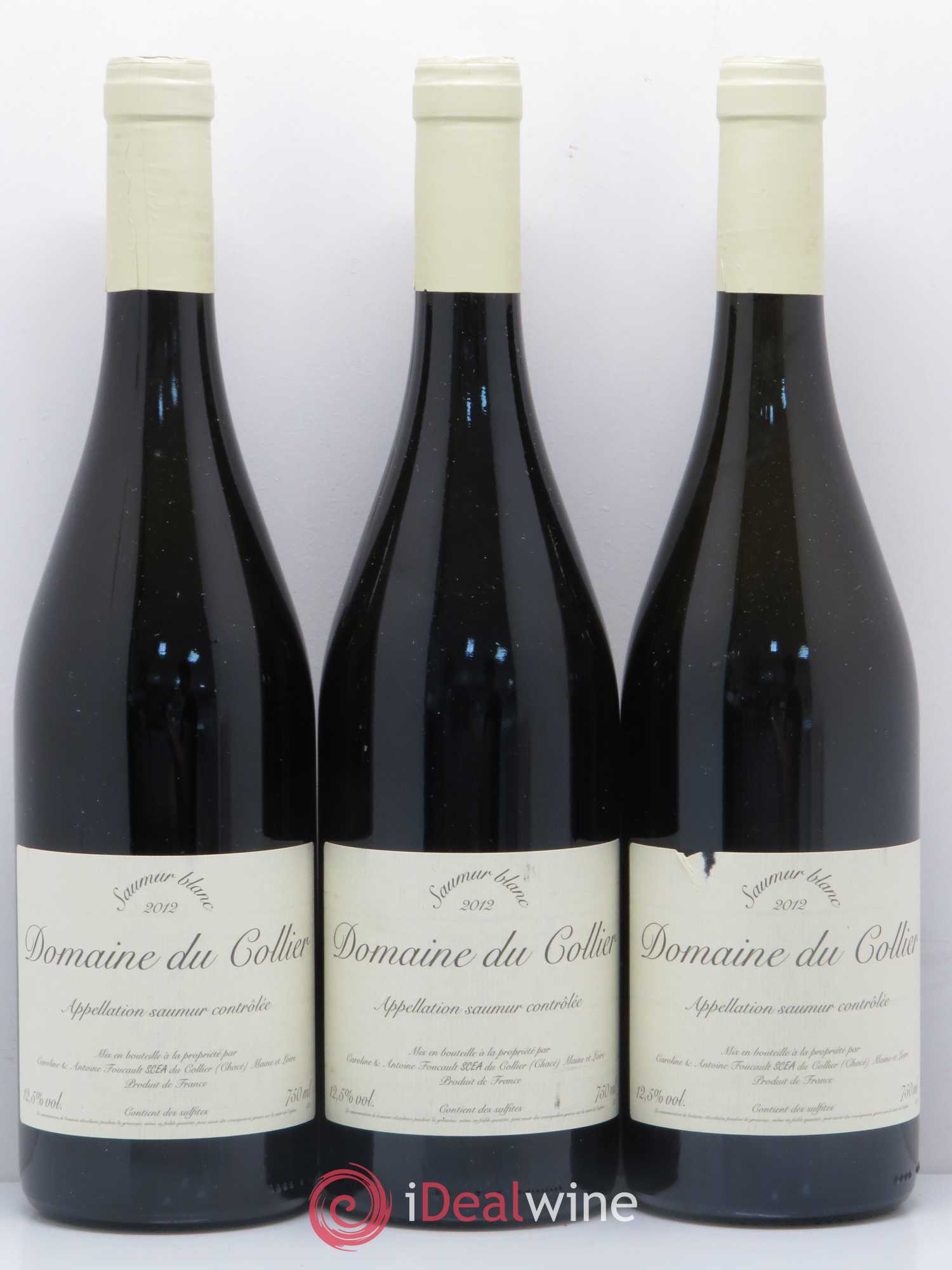 Saumur Domaine du Collier 2012 - Lot de 3 bouteilles - 0