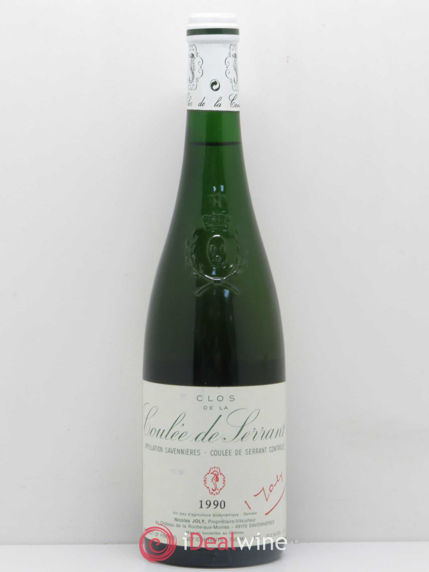Savennières Clos de la Coulée de Serrant Vignobles de la Coulée de Serrant - Nicolas Joly 1990 - Lot de 1 bouteille - 0