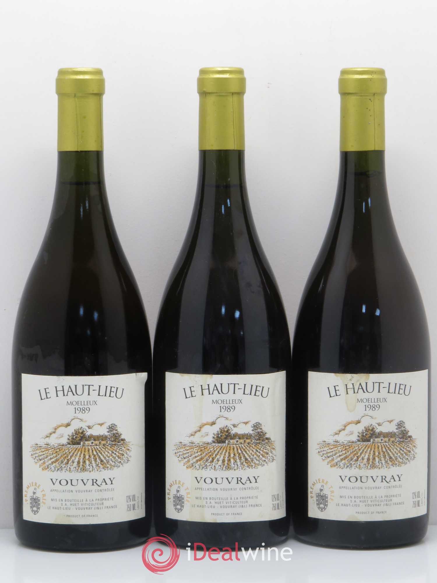 Vouvray Le Haut-Lieu Moelleux Domaine Huet 1989 - Lotto di 3 bottiglie - 0