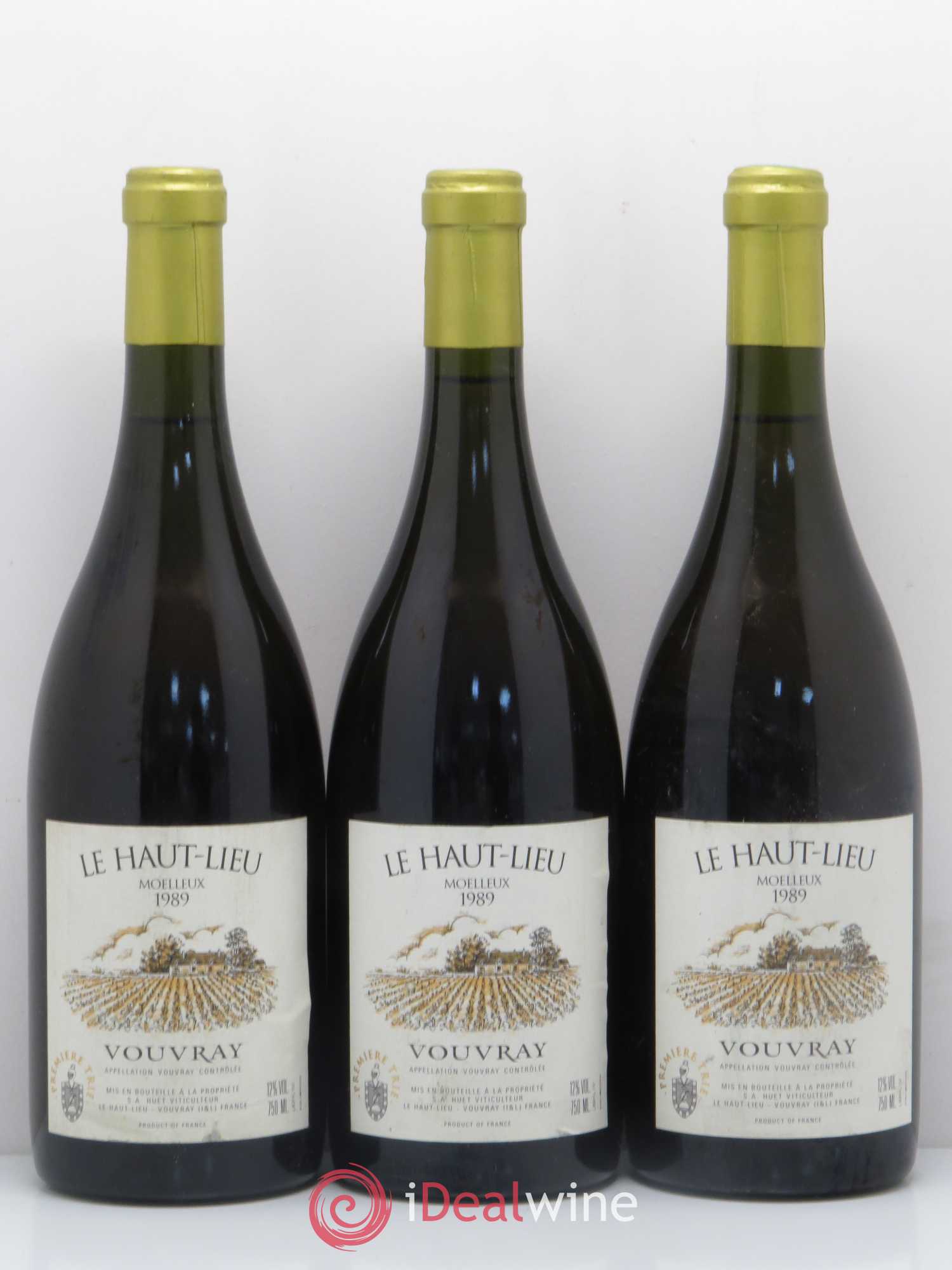 Vouvray Le Haut-Lieu Moelleux Domaine Huet 1989 - Lotto di 3 bottiglie - 0