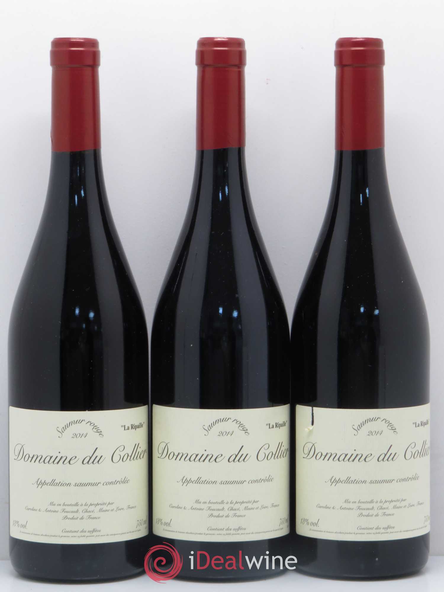 Saumur La Ripaille Domaine du Collier 2014 - Lot de 3 bouteilles - 0