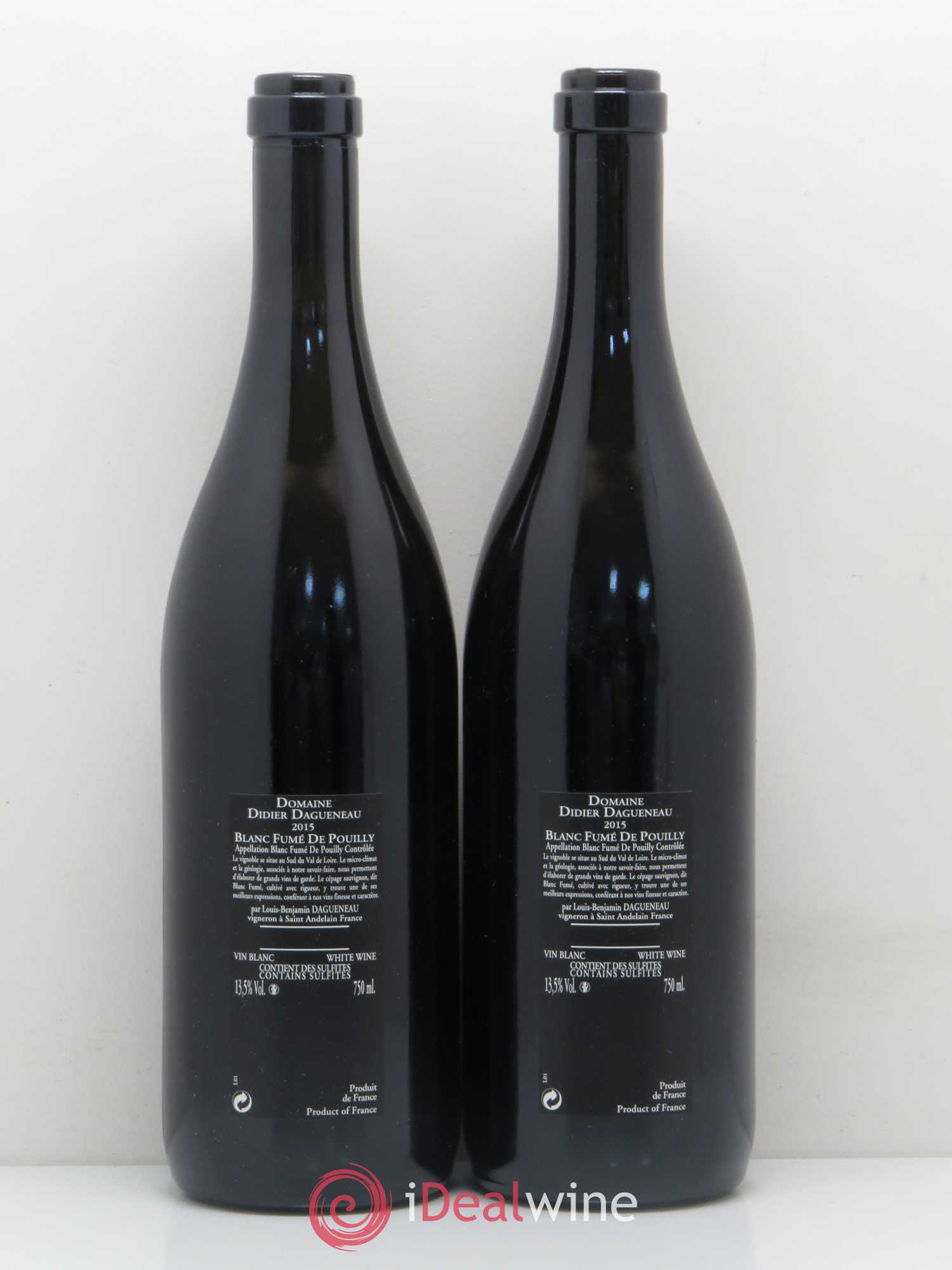 Vin de France (anciennement Pouilly-Fumé) Silex Dagueneau (Domaine Didier - Louis-Benjamin) 2015 - Lot de 2 bouteilles - 1