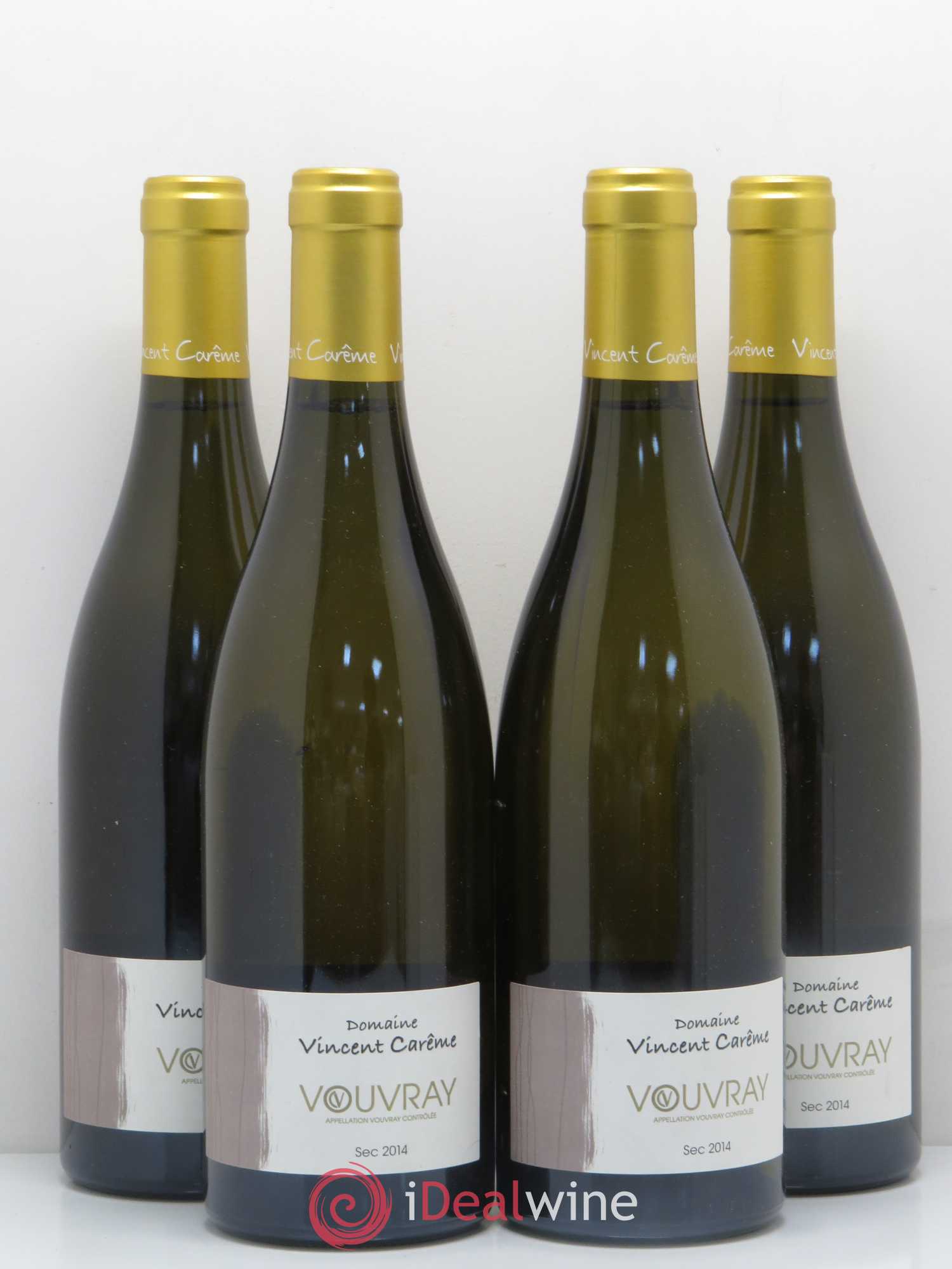 Vouvray Vincent Carême (sans prix de réserve) 2014 - Posten von 4 Flaschen - 0