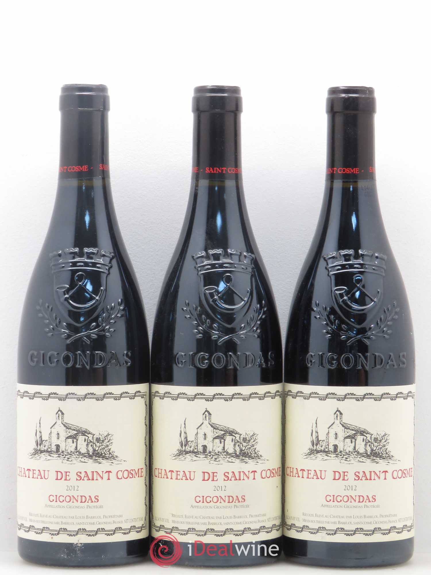 Gigondas Saint Cosme 2012 - Lot de 3 bouteilles - 0