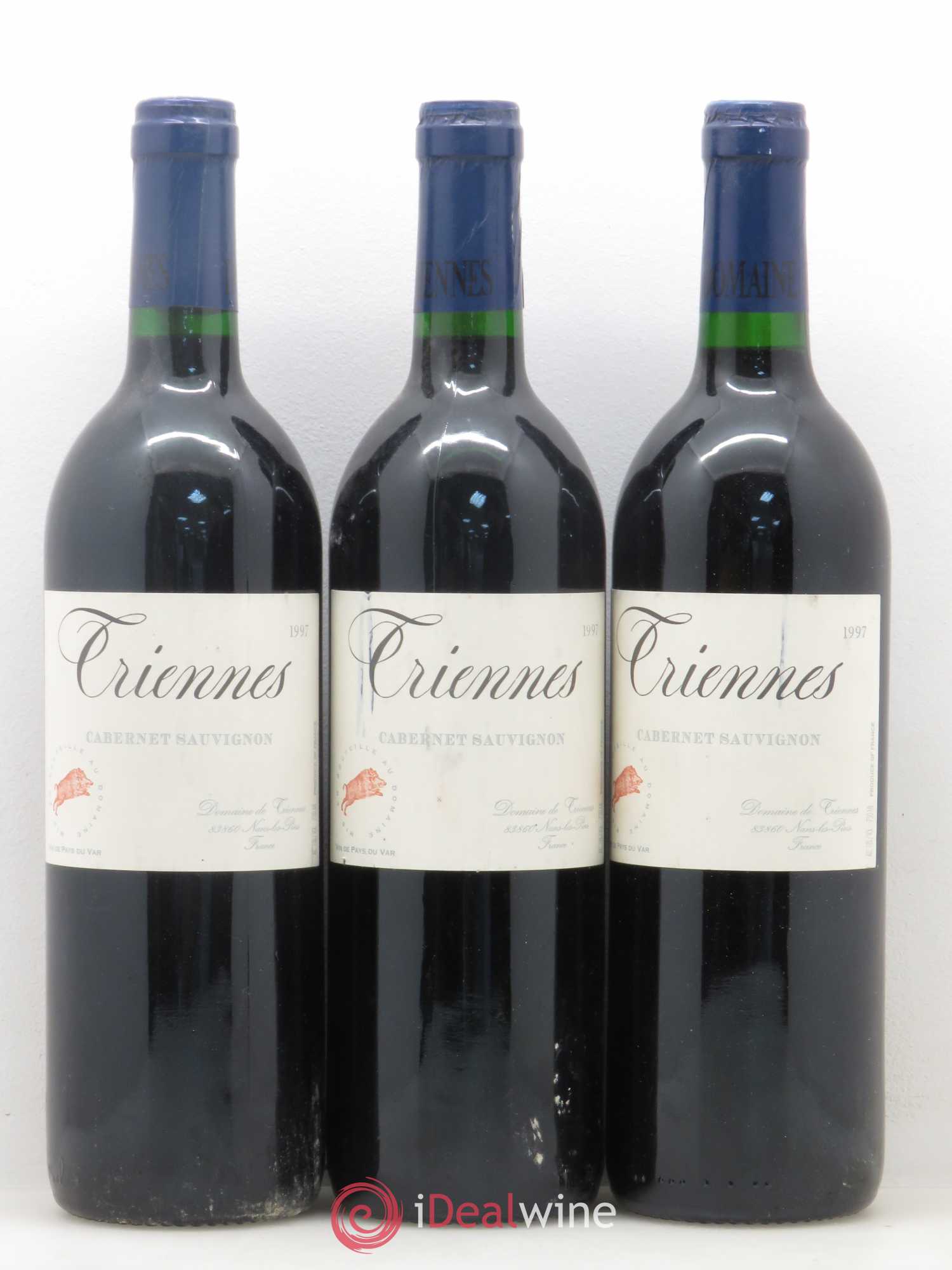 Var Triennes Cabernet Sauvignon 1997 - Posten von 5 Flaschen - 1