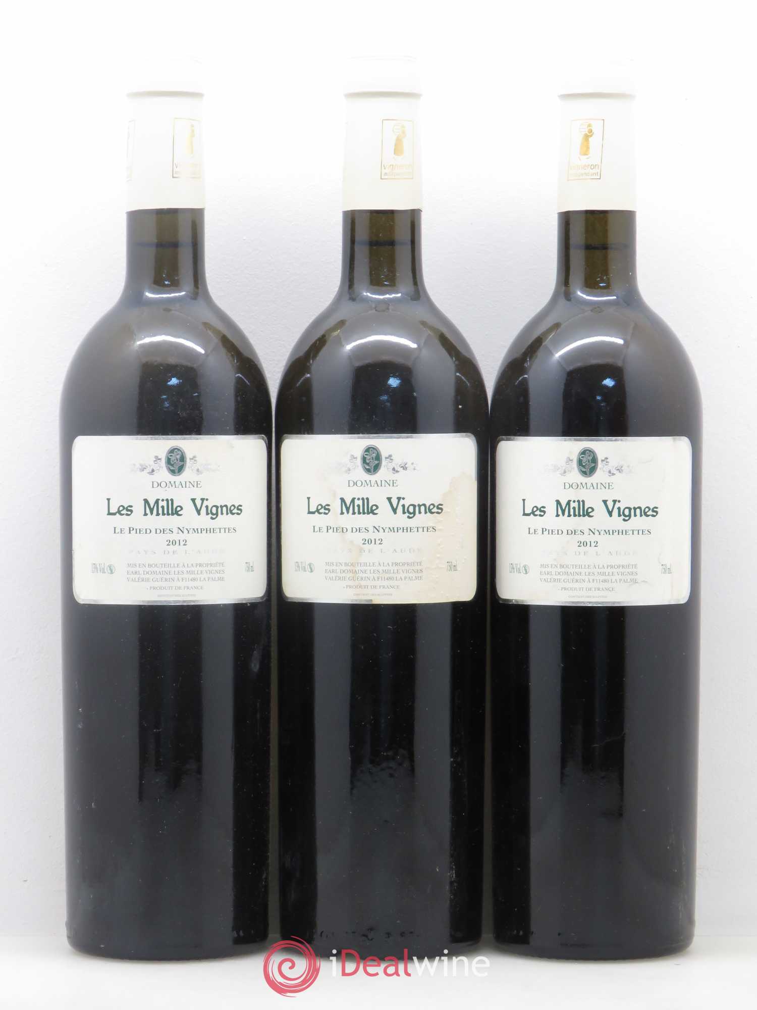Divers Fitou Le Pied Des Nymphettes Domaine Les Mille Vignes 2012 - Posten von 3 Flaschen - 0