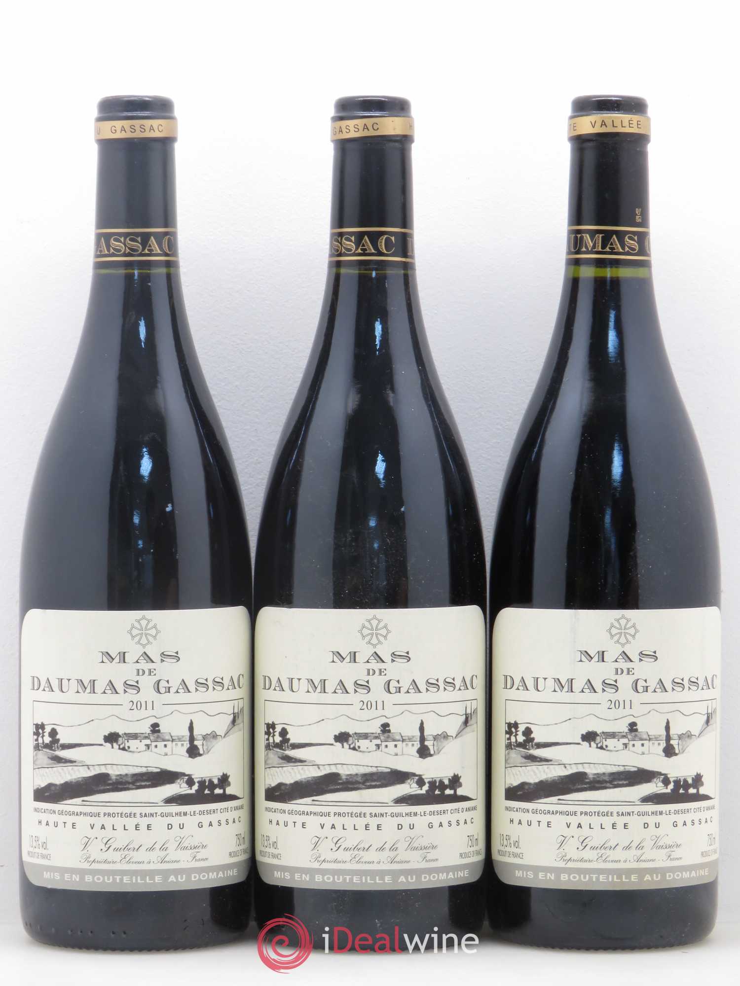 Saint-Guilhem-le-Désert - Cité d'Aniane Mas Daumas Gassac Famille Guibert de La Vaissière 2011 - Lot de 6 bouteilles - 2