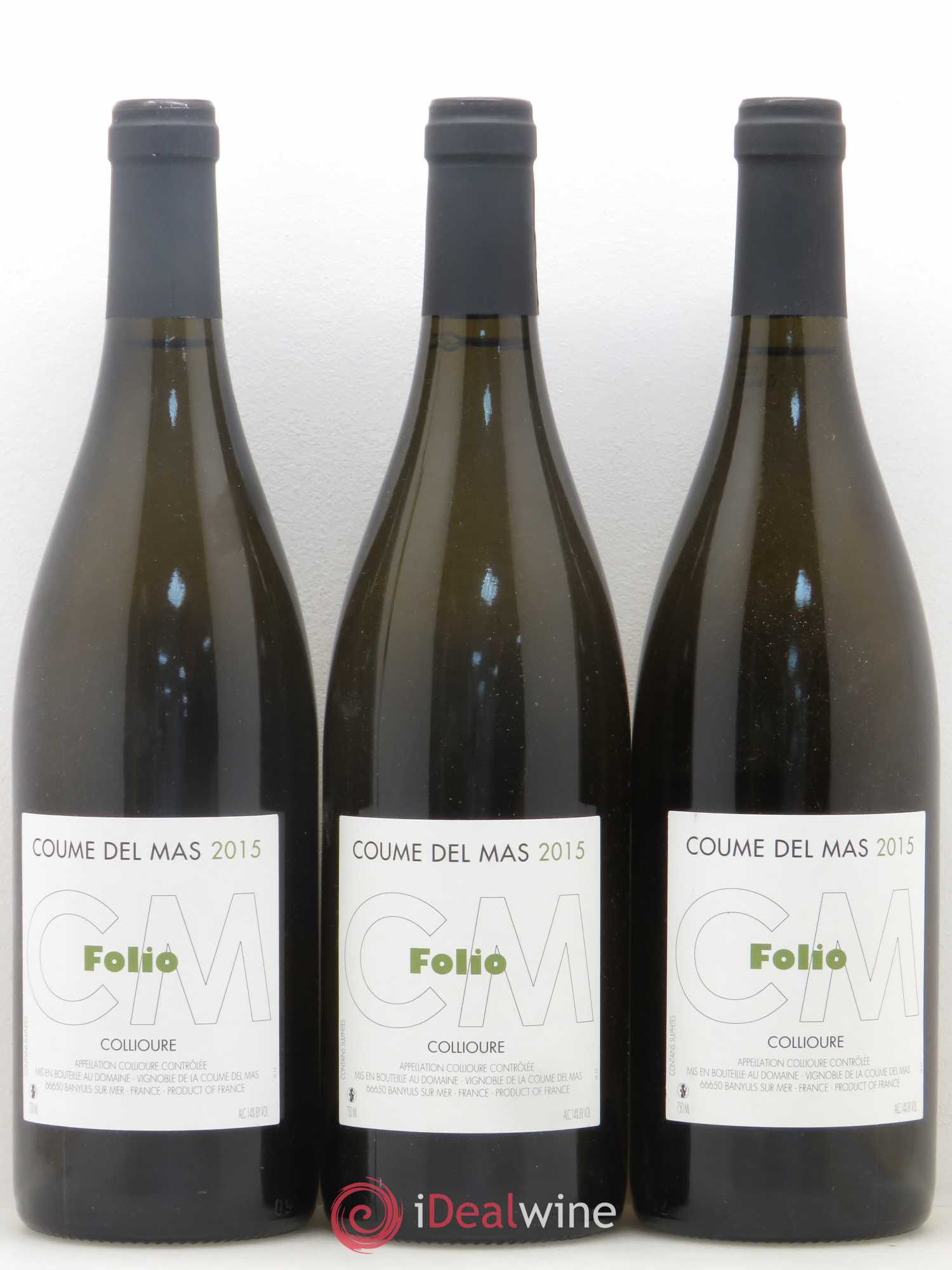 Collioure Coume del Mas Folio  (sans prix de réserve) 2015 - Lot de 6 bouteilles - 1