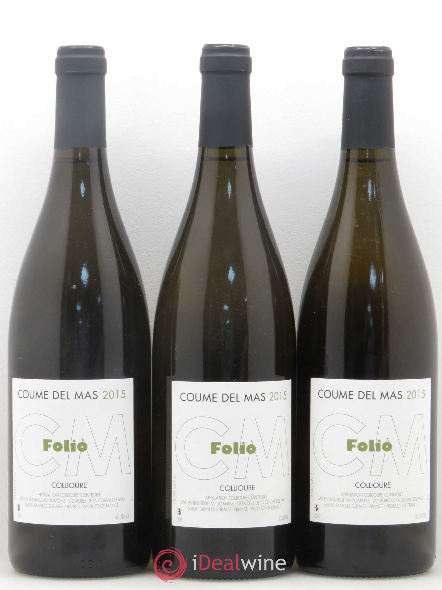 Collioure Coume del Mas Folio  (sans prix de réserve) 2015 - Lot de 6 bouteilles - 2