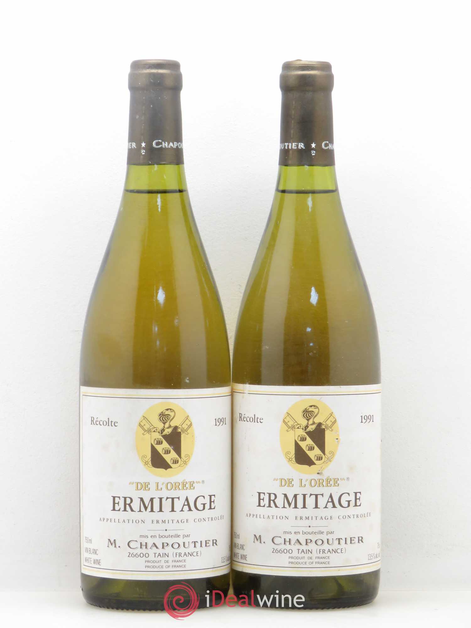 Hermitage Ermitage de l'Orée Chapoutier 1991 - Lot de 2 bouteilles - 0