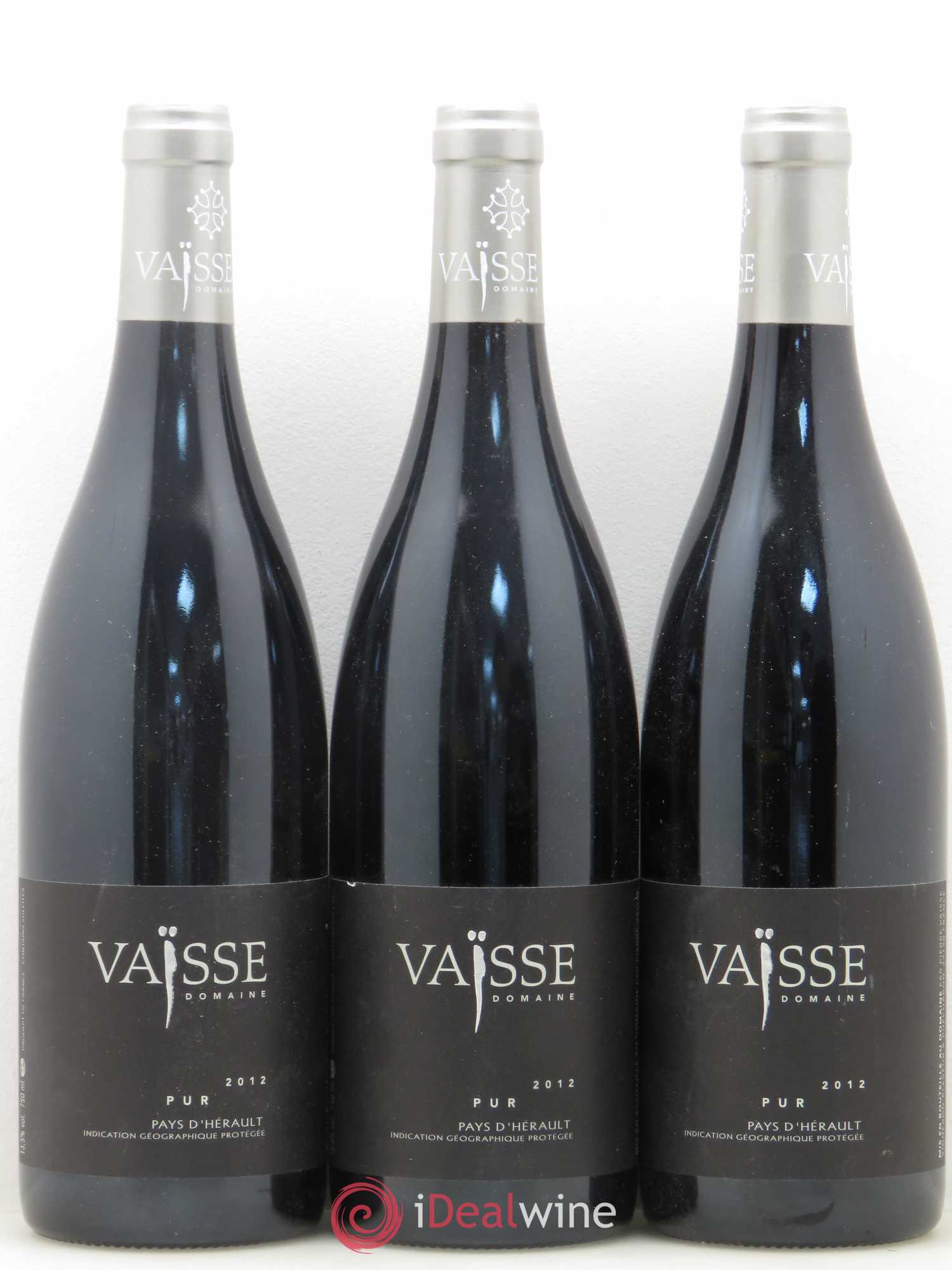 Pays d'Hérault Pur Domaine Vaisse 2012 - Posten von 3 Flaschen - 0