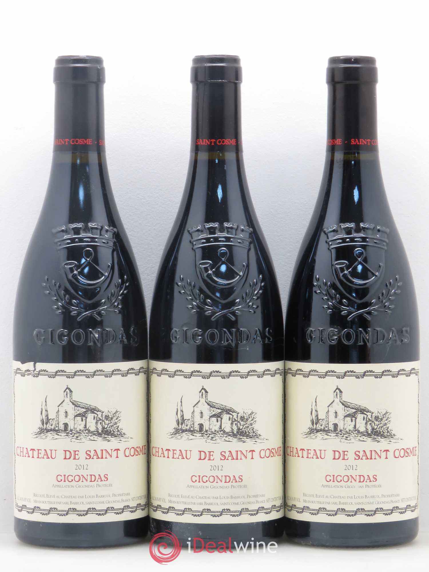 Gigondas Saint Cosme 2012 - Lot de 3 bouteilles - 0