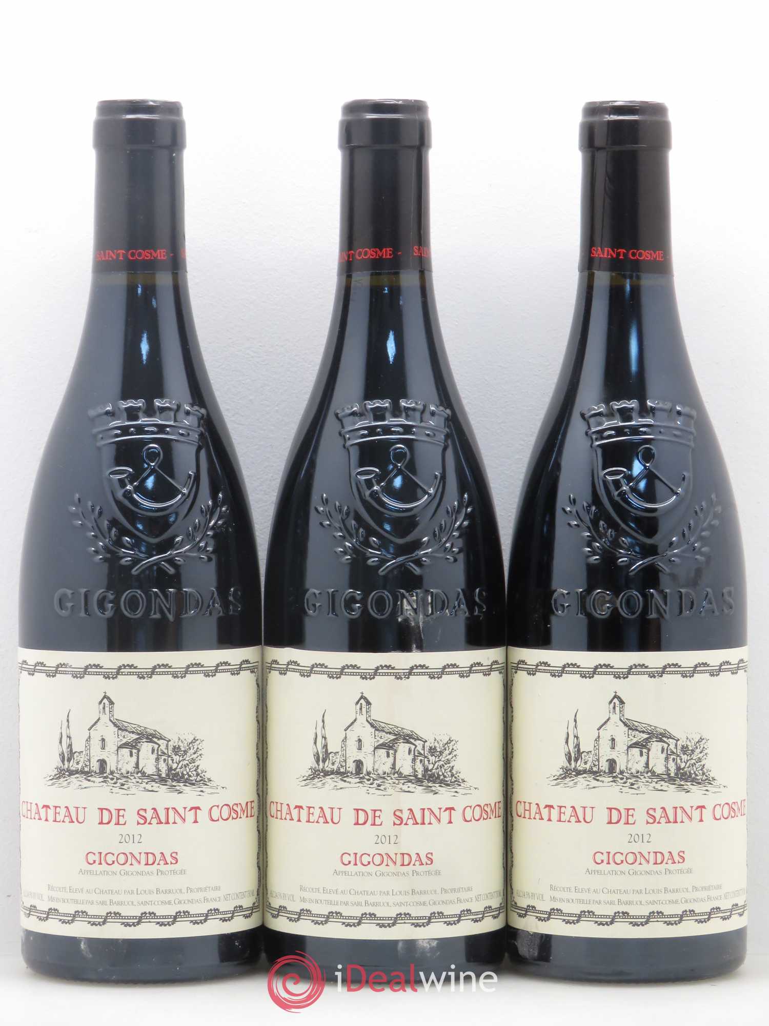 Gigondas Saint Cosme 2012 - Lot de 3 bouteilles - 0