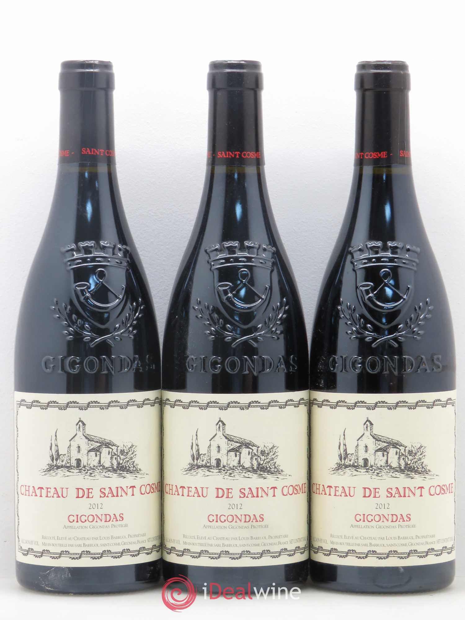 Gigondas Saint Cosme 2012 - Lot de 3 bouteilles - 0