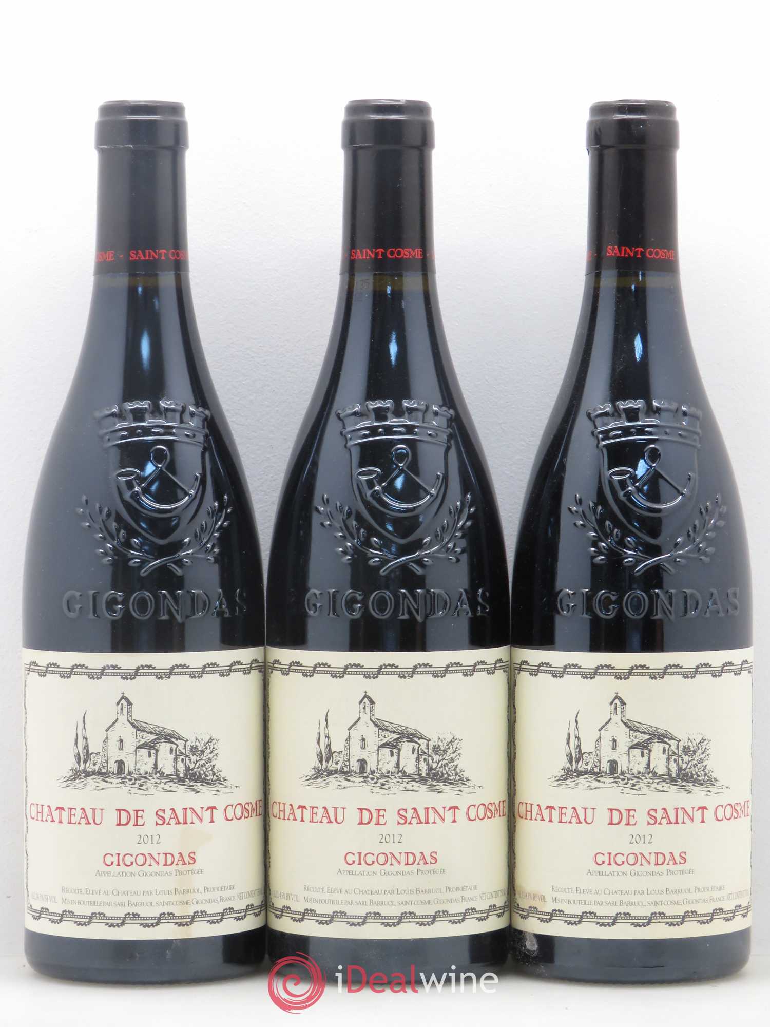 Gigondas Saint Cosme 2012 - Lot de 3 bouteilles - 0