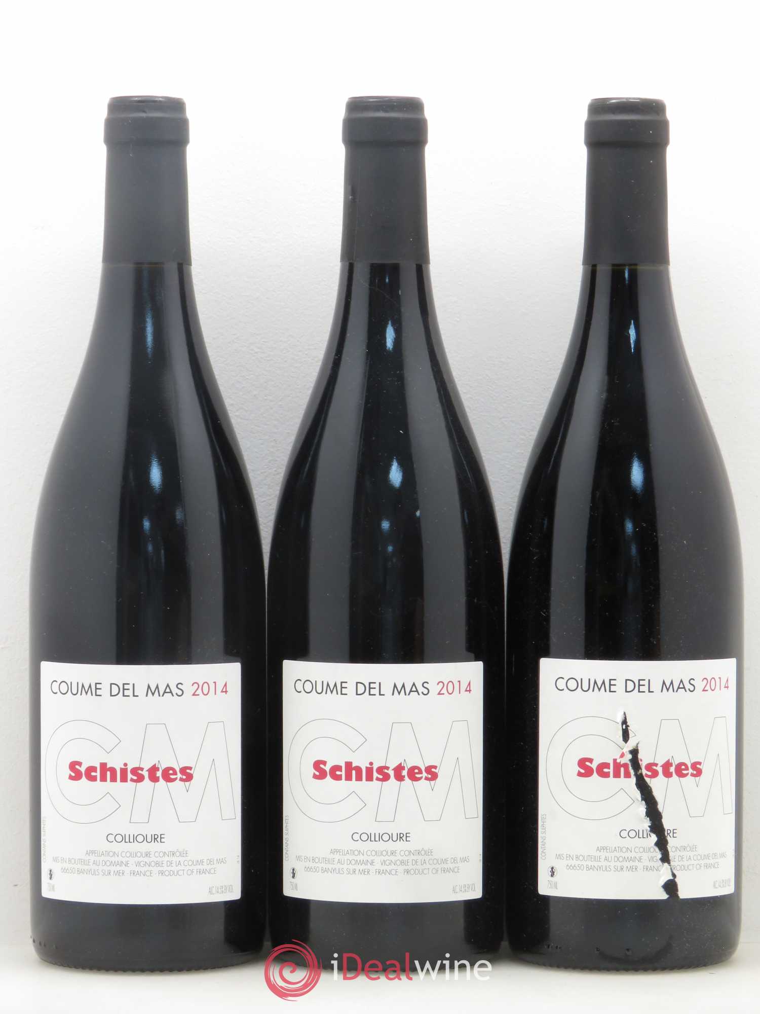 Collioure Coume del Mas Schistes 2014 - Lot de 3 bouteilles - 0