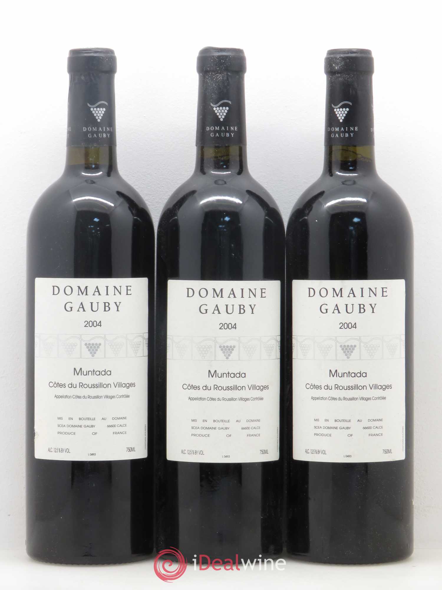 Côtes Catalanes (anciennement Côtes du Roussillon Villages) La Muntada Gauby (Domaine) 2004 - Lot de 3 bouteilles - 0