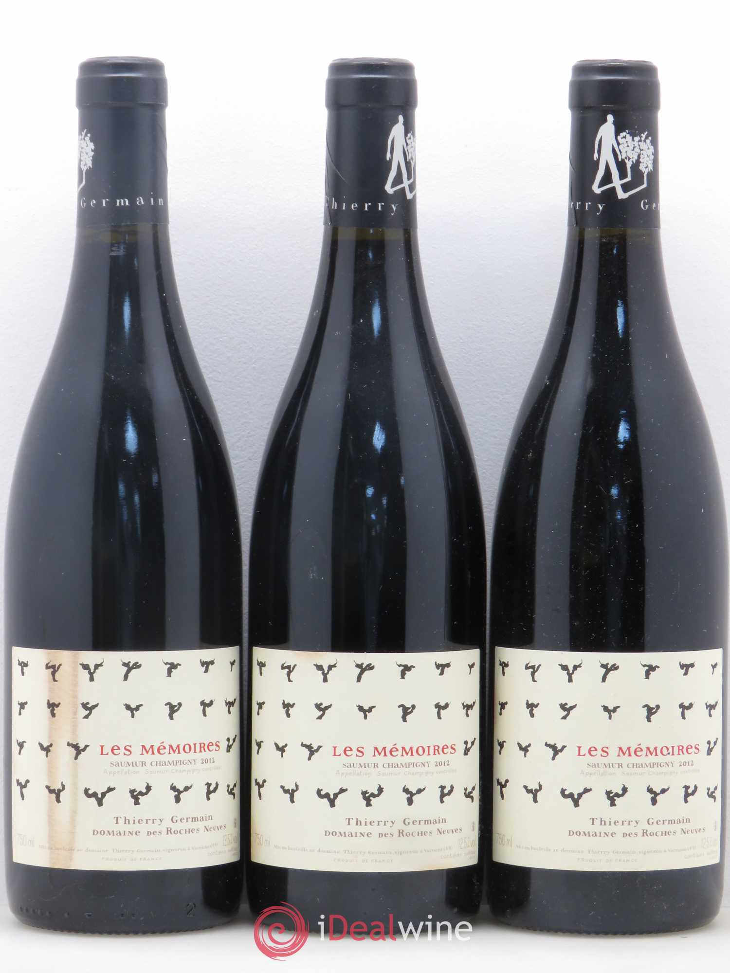 Saumur-Champigny Les Mémoires Domaine des Roches Neuves - Thierry Germain 2012 - Lot de 3 bouteilles - 0