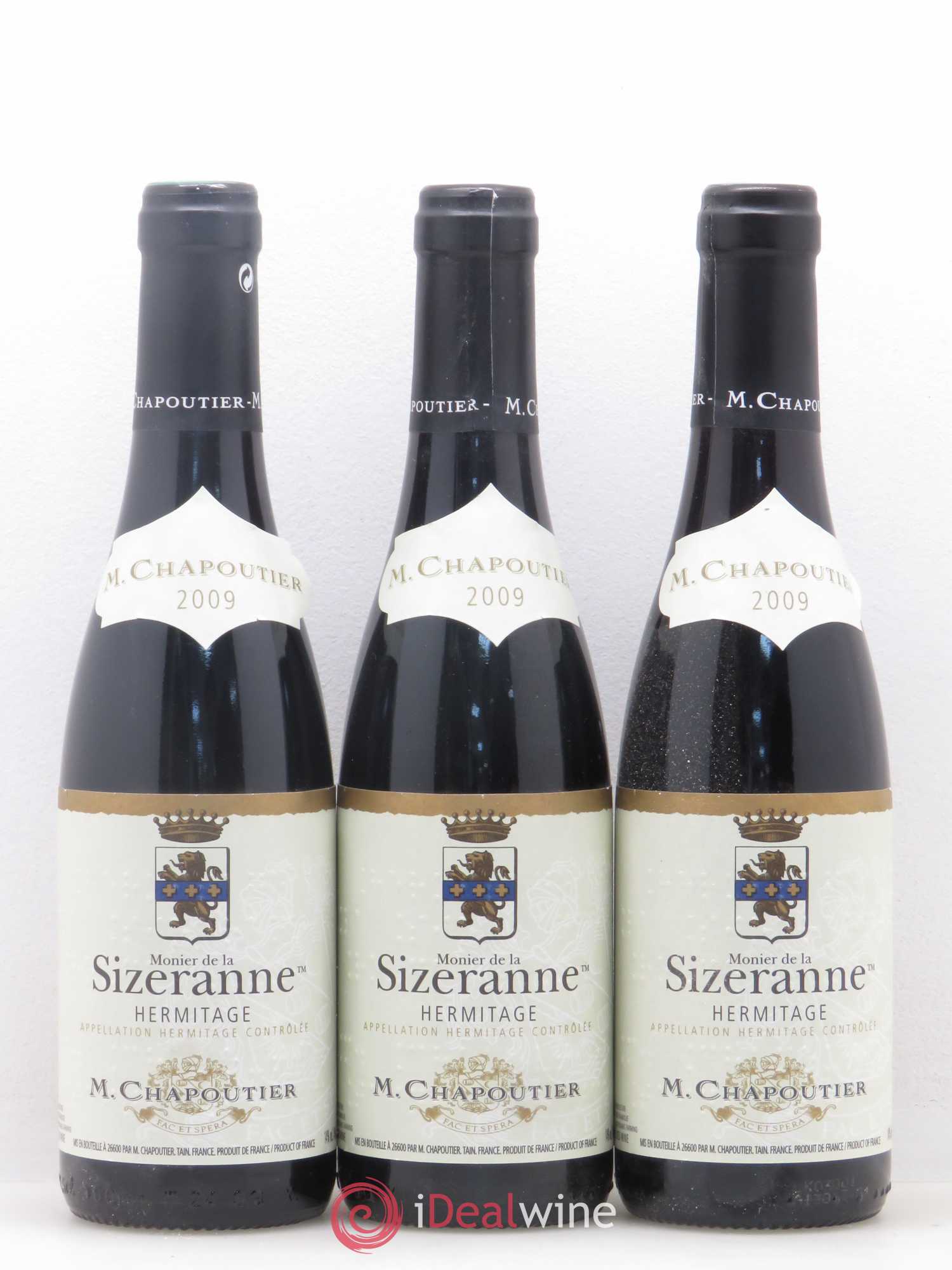 Hermitage Monier de La Sizeranne Chapoutier 2009 - Lot de 6 demi bouteilles - 1
