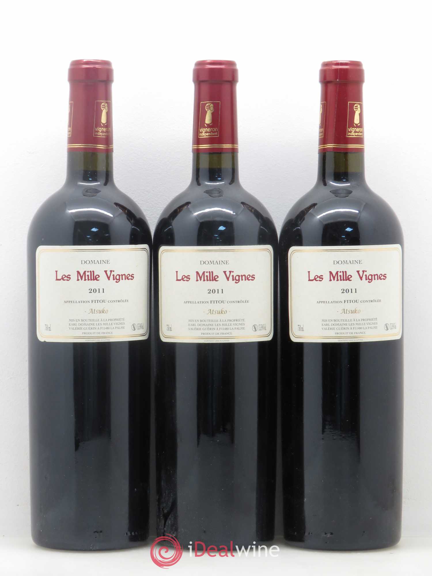 Divers Fitou Atsuko Domaine Les Mille Vignes 2011 - Posten von 3 Flaschen - 0
