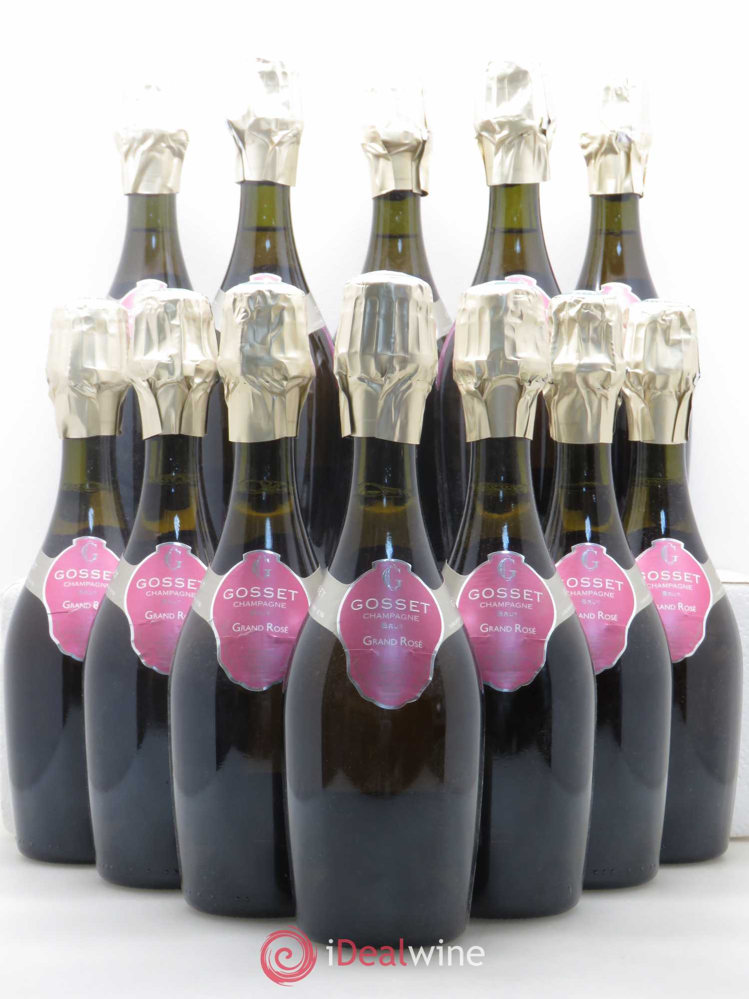 Champagne - Gosset Grand Rosé (sans prix de réserve) - Posten von 12 Demi-Flaschen - 0