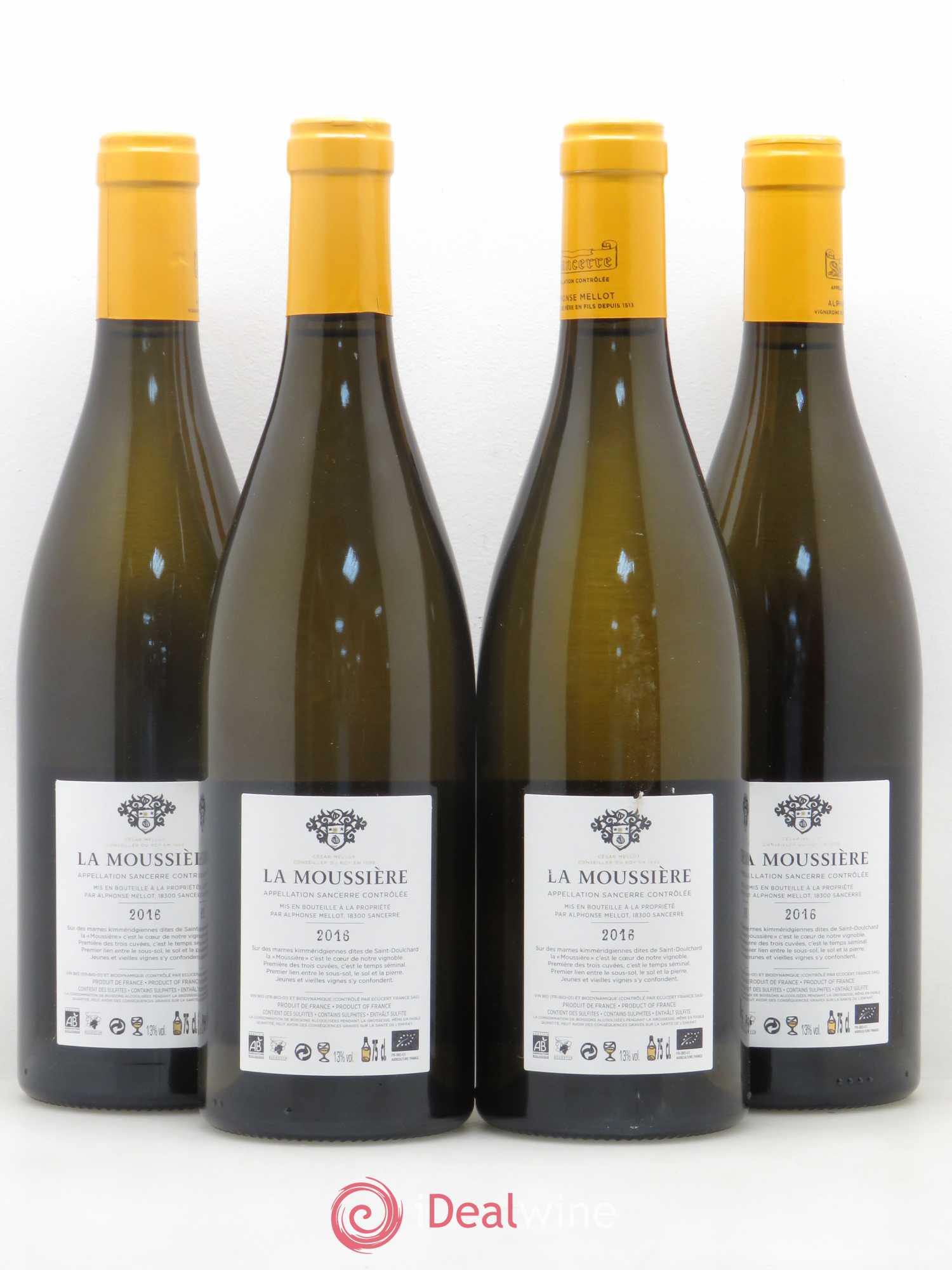 Sancerre La Moussière Alphonse Mellot 2016 - Lot de 4 bouteilles - 1