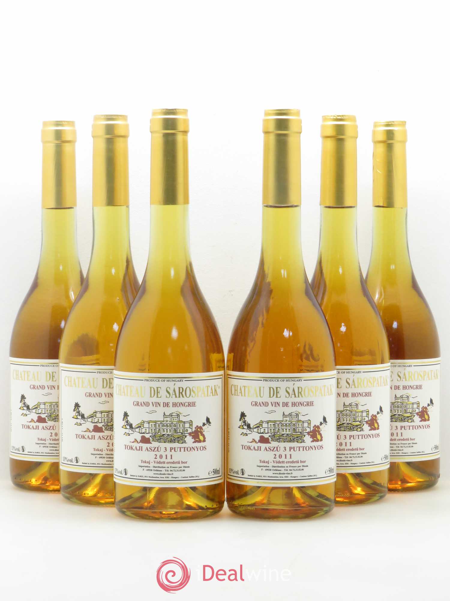 Tokaji Aszu 3 puttonyos Château de Sarospatak (sans prix de réserve) 2011 - Posten von 6 Flaschen - 0