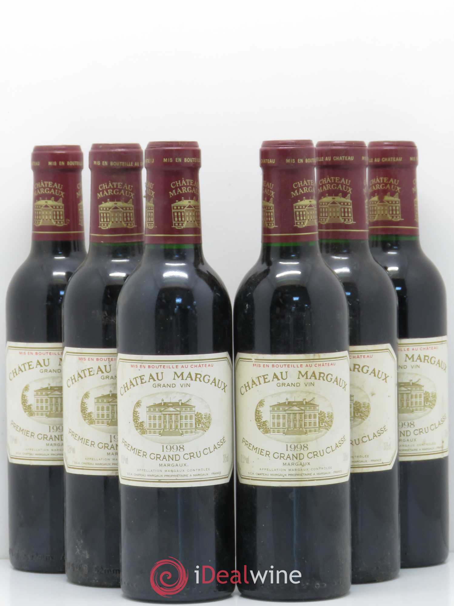 Château Margaux 1er Grand Cru Classé 1998 - Posten von 6 Demi-Flaschen - 0