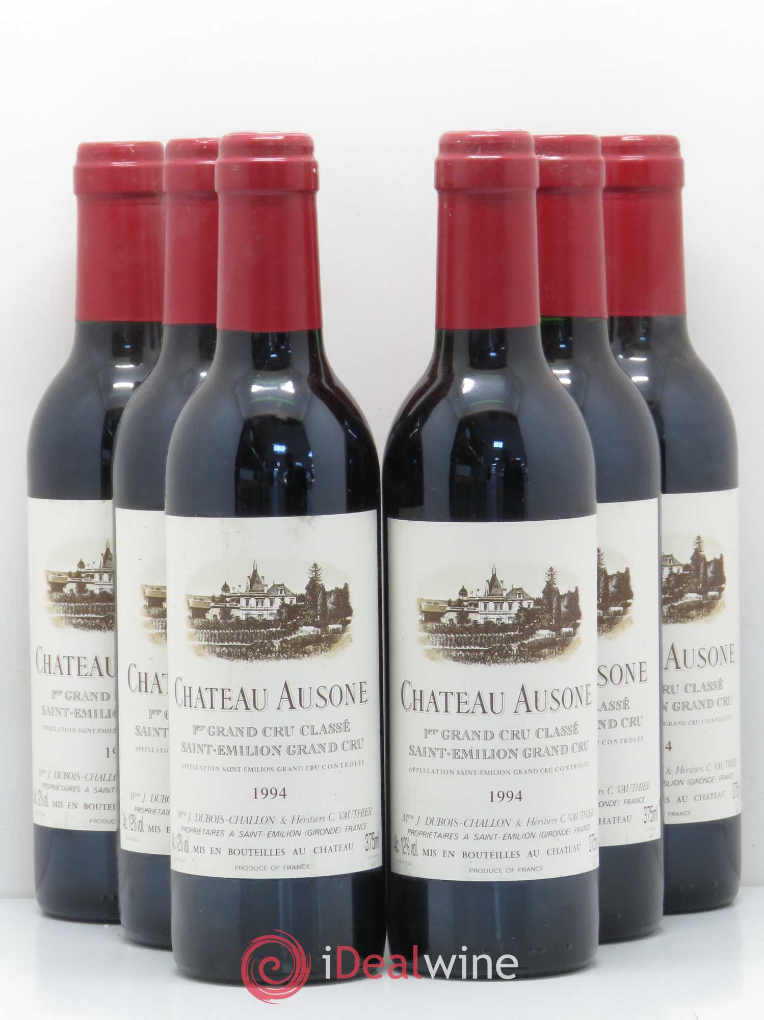 Château Ausone 1er Grand Cru Classé A 1994 - Lot de 6 demi bouteilles - 0