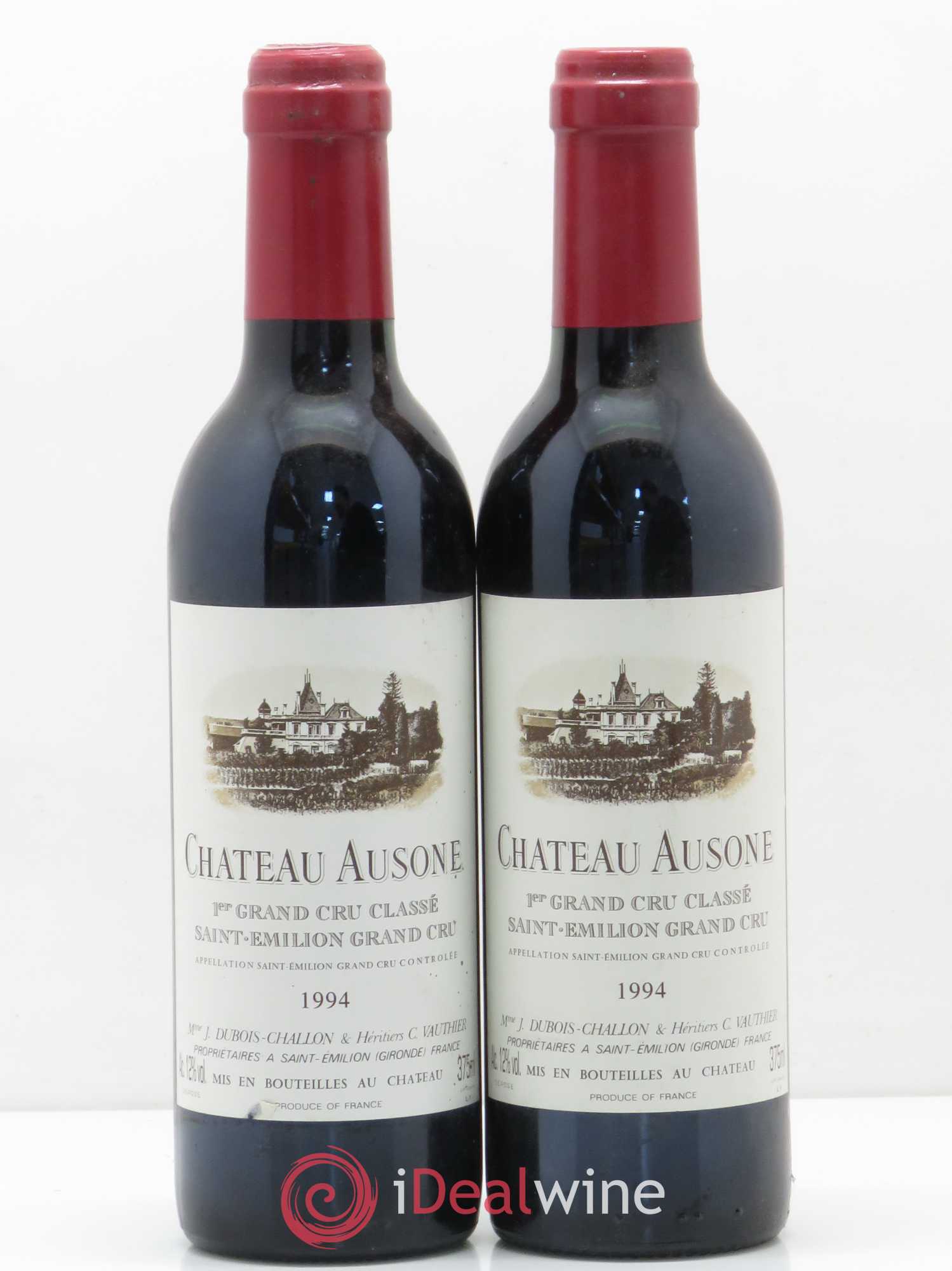 Château Ausone 1er Grand Cru Classé A 1994 - Lot de 2 demi bouteilles - 0