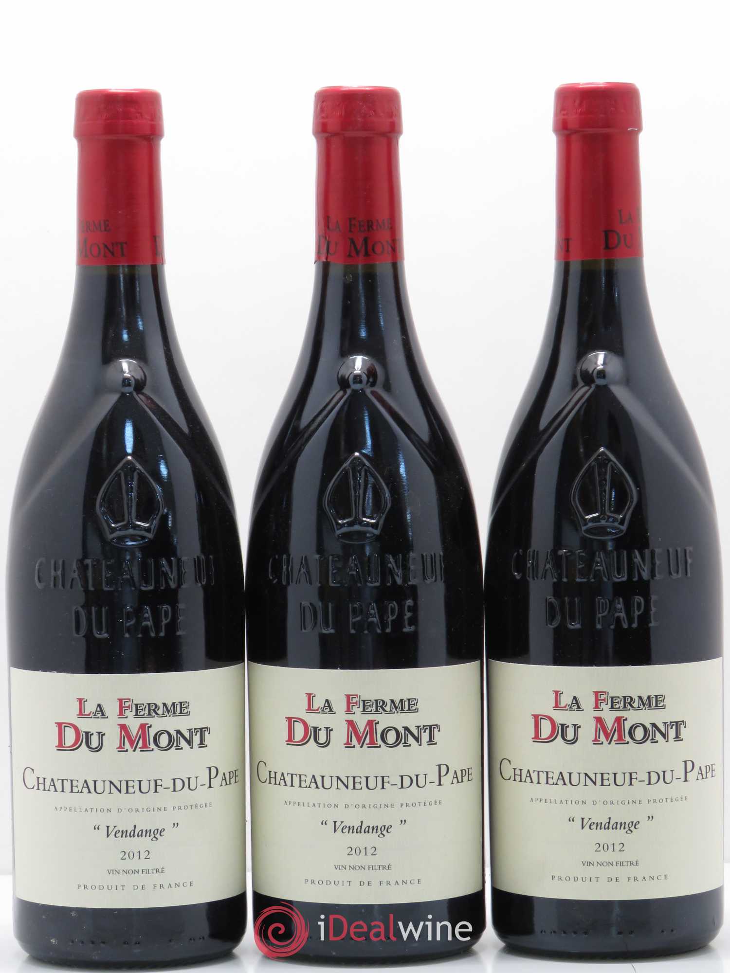 Châteauneuf-du-Pape Vendange Ferme Du Mont 2012 - Posten von 3 Flaschen - 0
