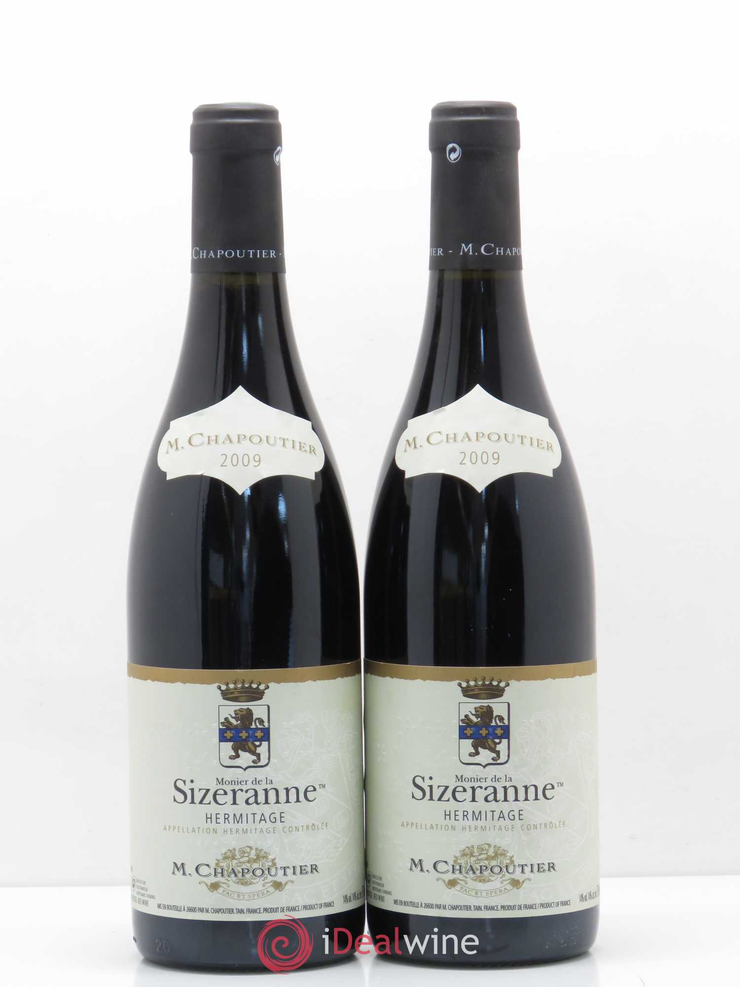 Hermitage Monier de La Sizeranne Chapoutier 2009 - Lot de 2 bouteilles - 0