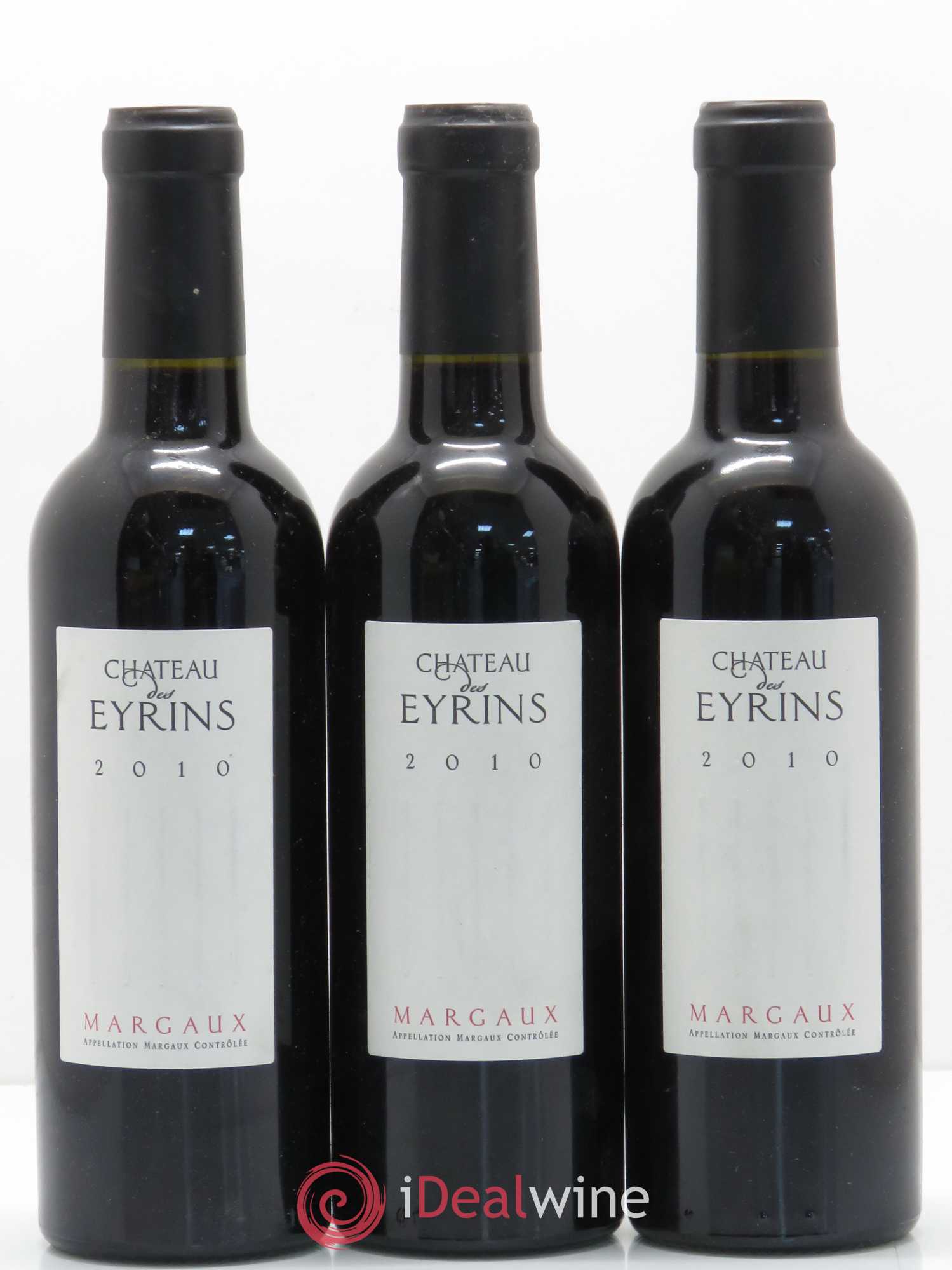 Bordeaux Margaux Château Des Eyrins 2010 - Posten von 3 Demi-Flaschen - 0
