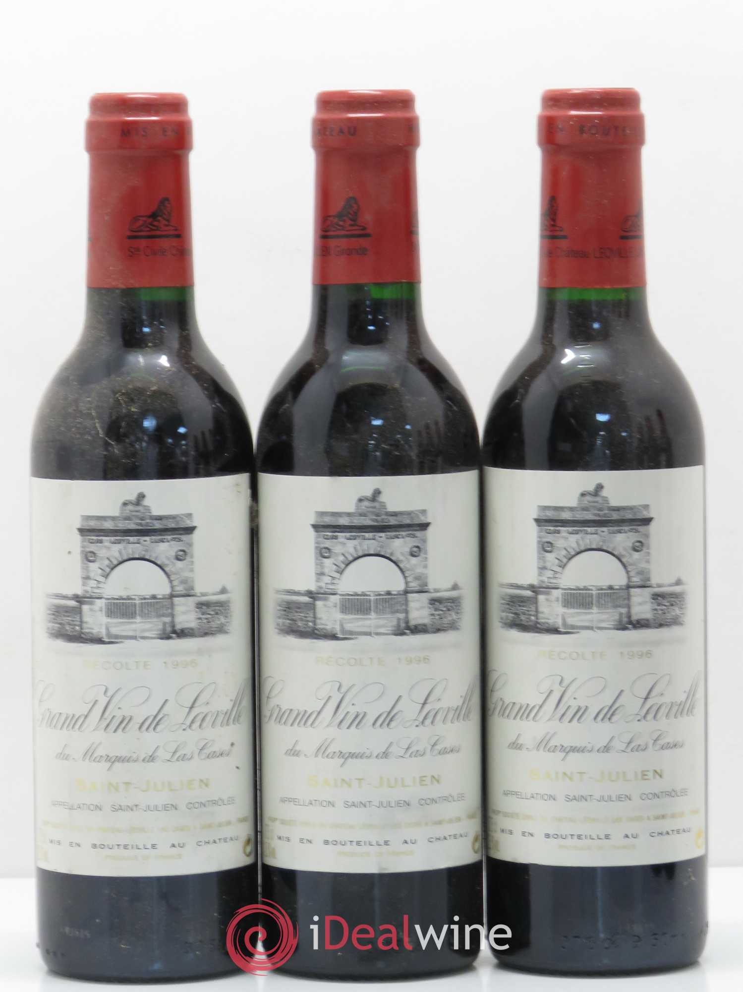 Château Léoville Las Cases 2ème Grand Cru Classé 1996 - Lot de 6 demi bouteilles - 1